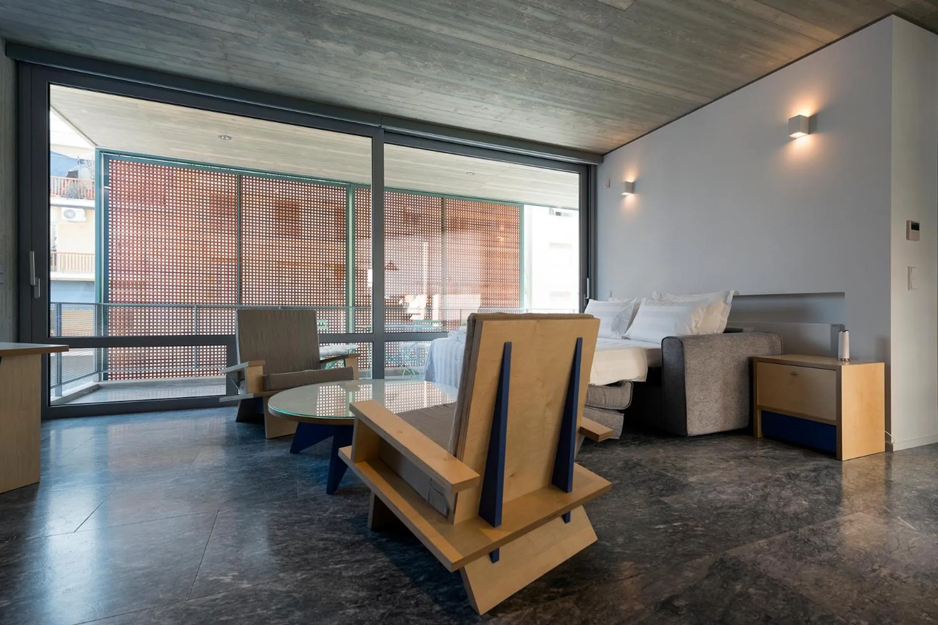 Living room in Athens BlueBuilding