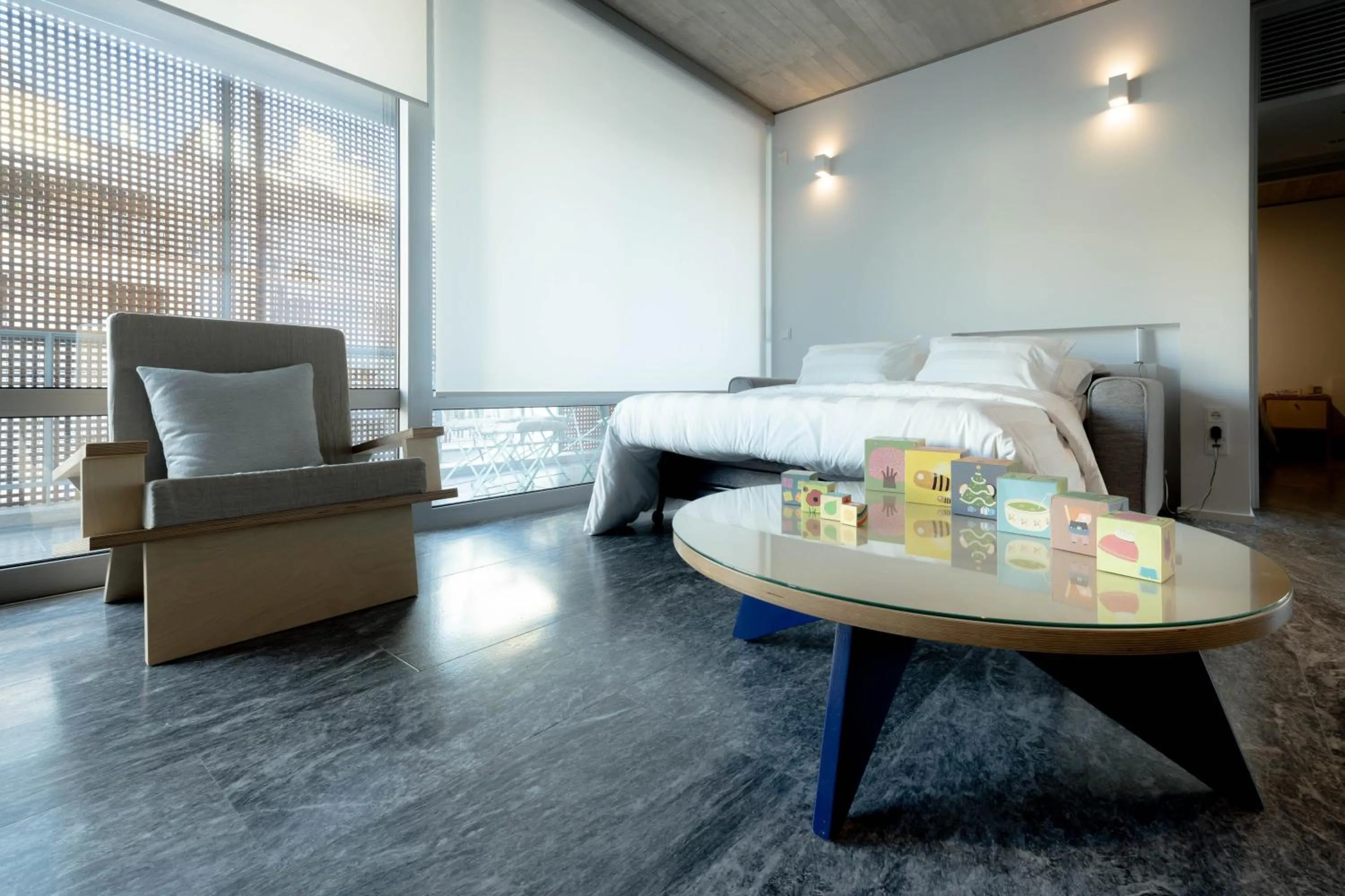 Living room in Athens BlueBuilding