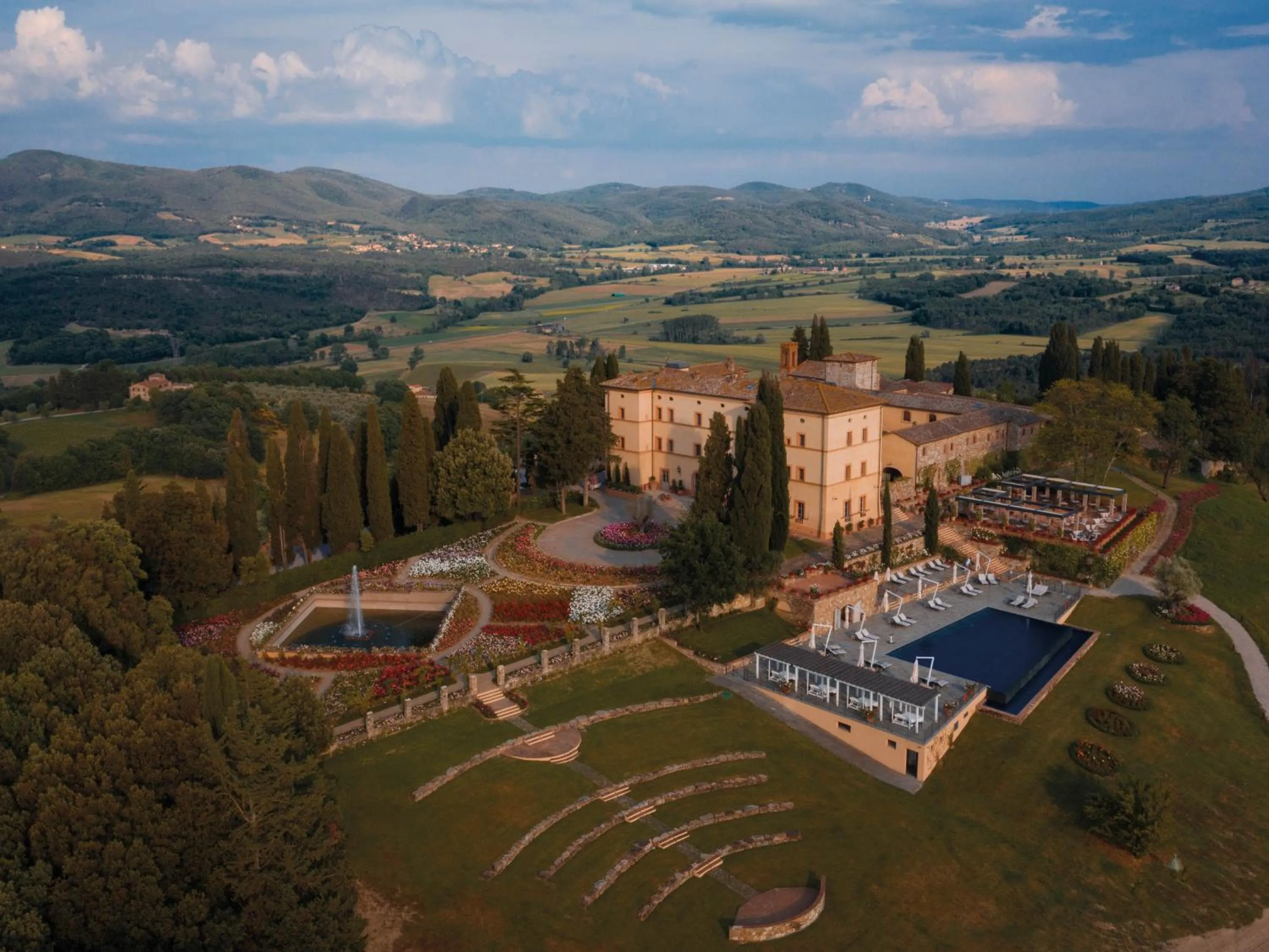 Bird's eye view in Castello di Casole, A Belmond Hotel, Tuscany