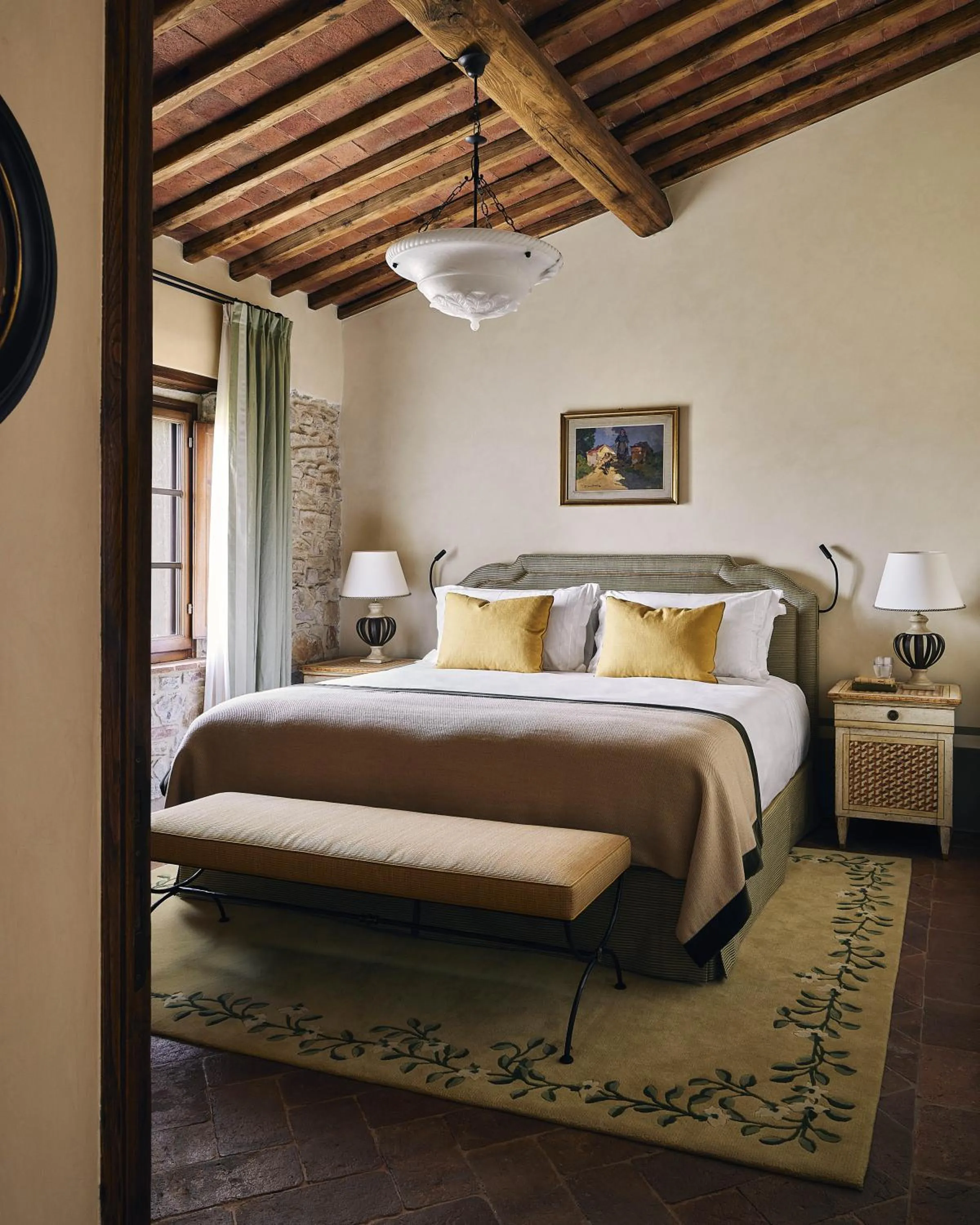 Bedroom, Bed in Castello di Casole, A Belmond Hotel, Tuscany