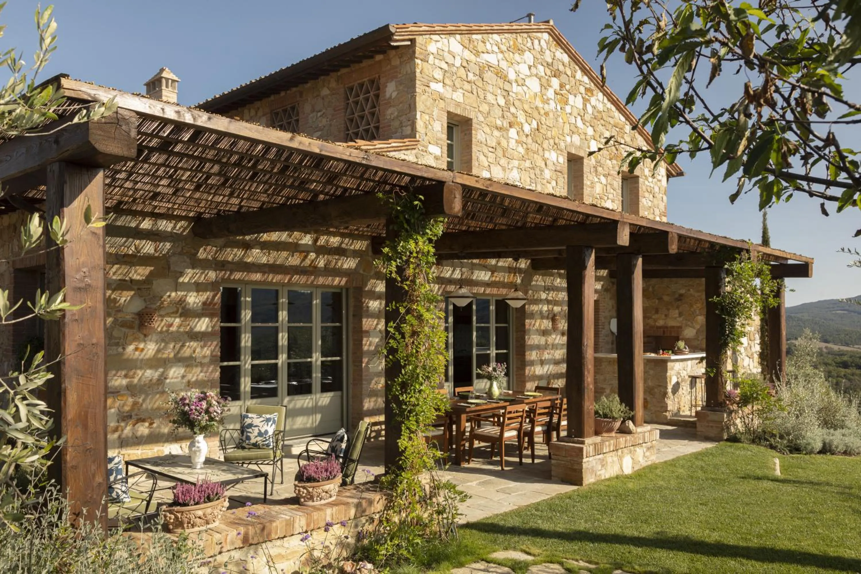 Patio in Castello di Casole, A Belmond Hotel, Tuscany