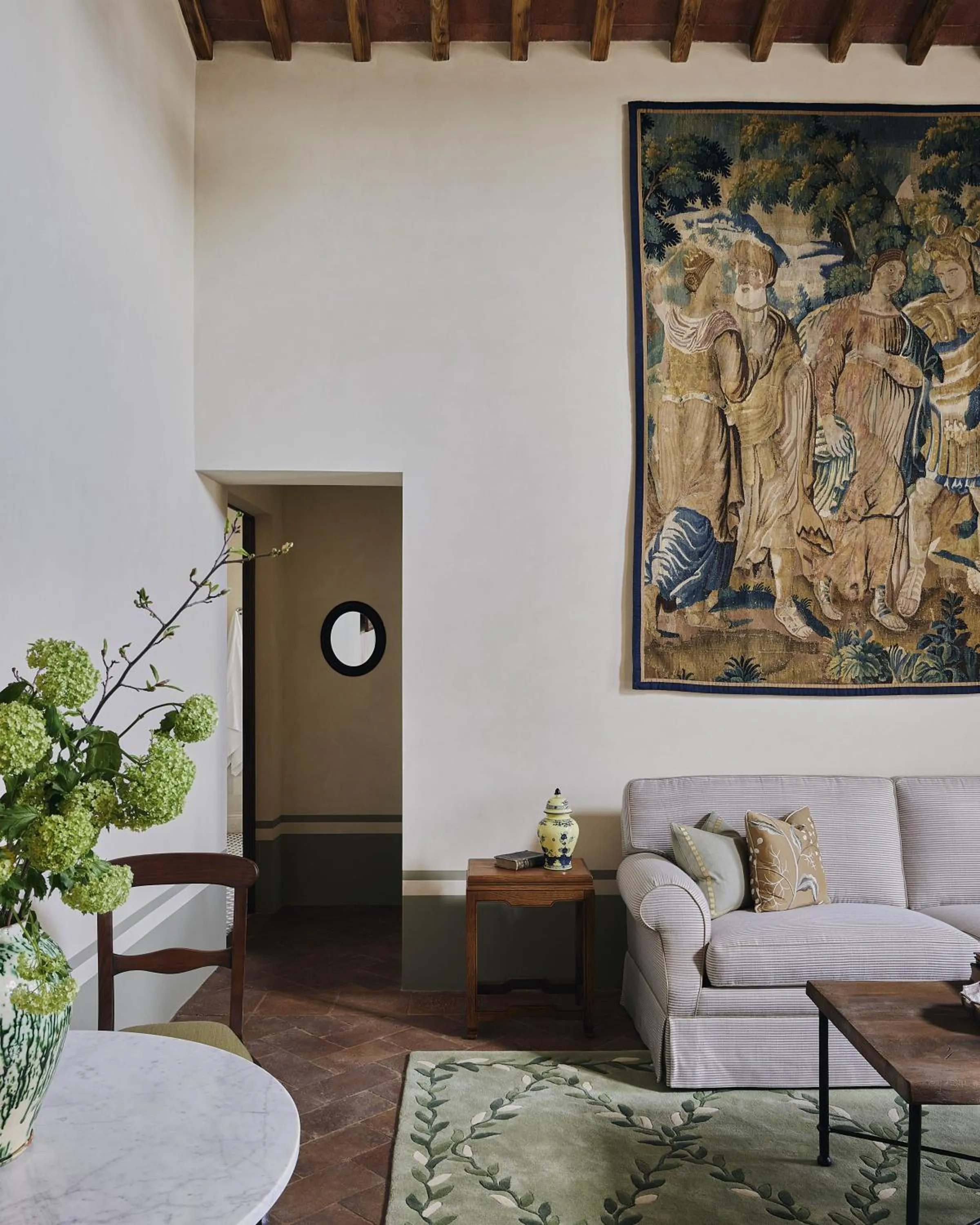 Living room in Castello di Casole, A Belmond Hotel, Tuscany