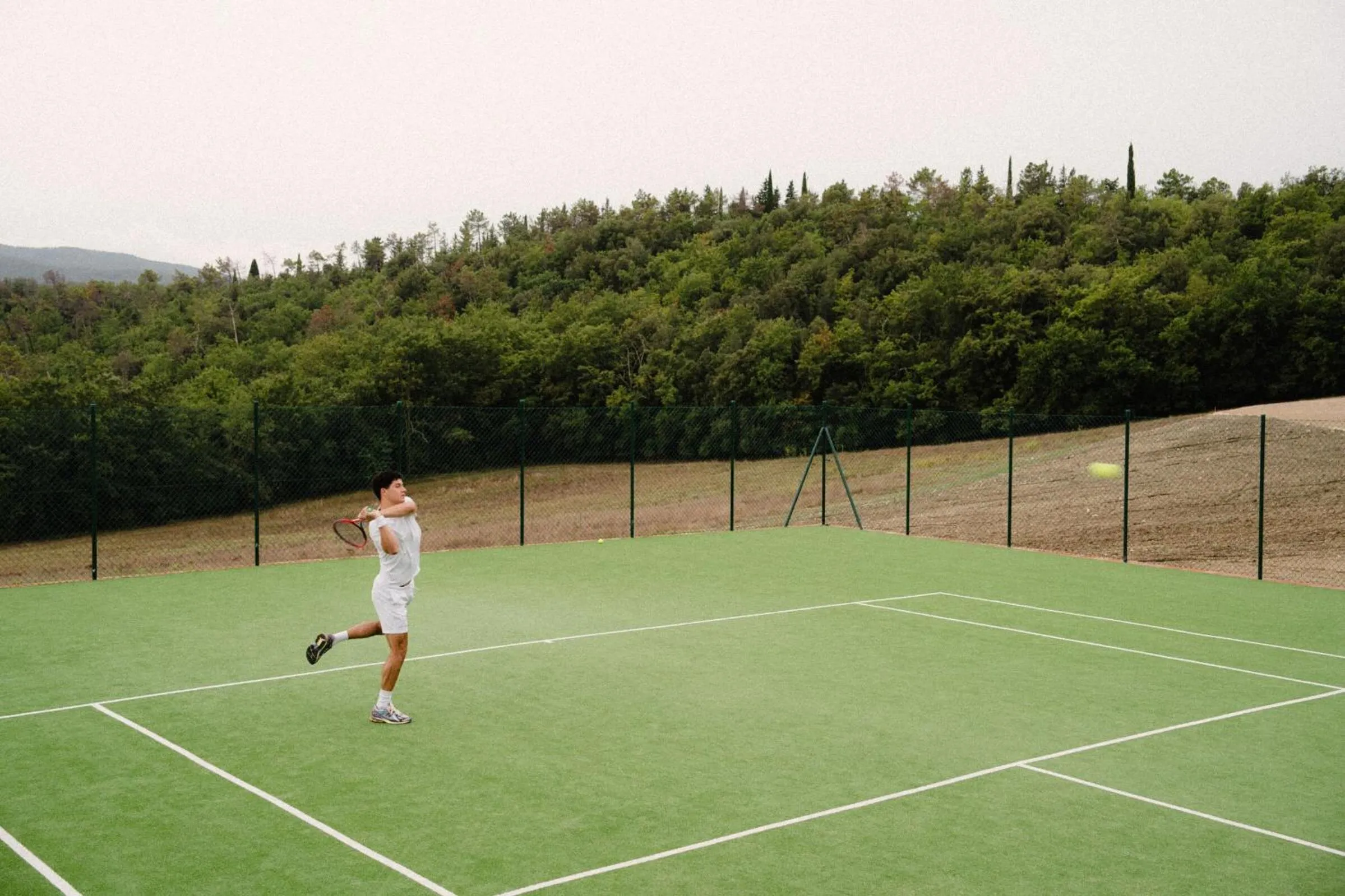 Tennis court in Castello di Casole, A Belmond Hotel, Tuscany