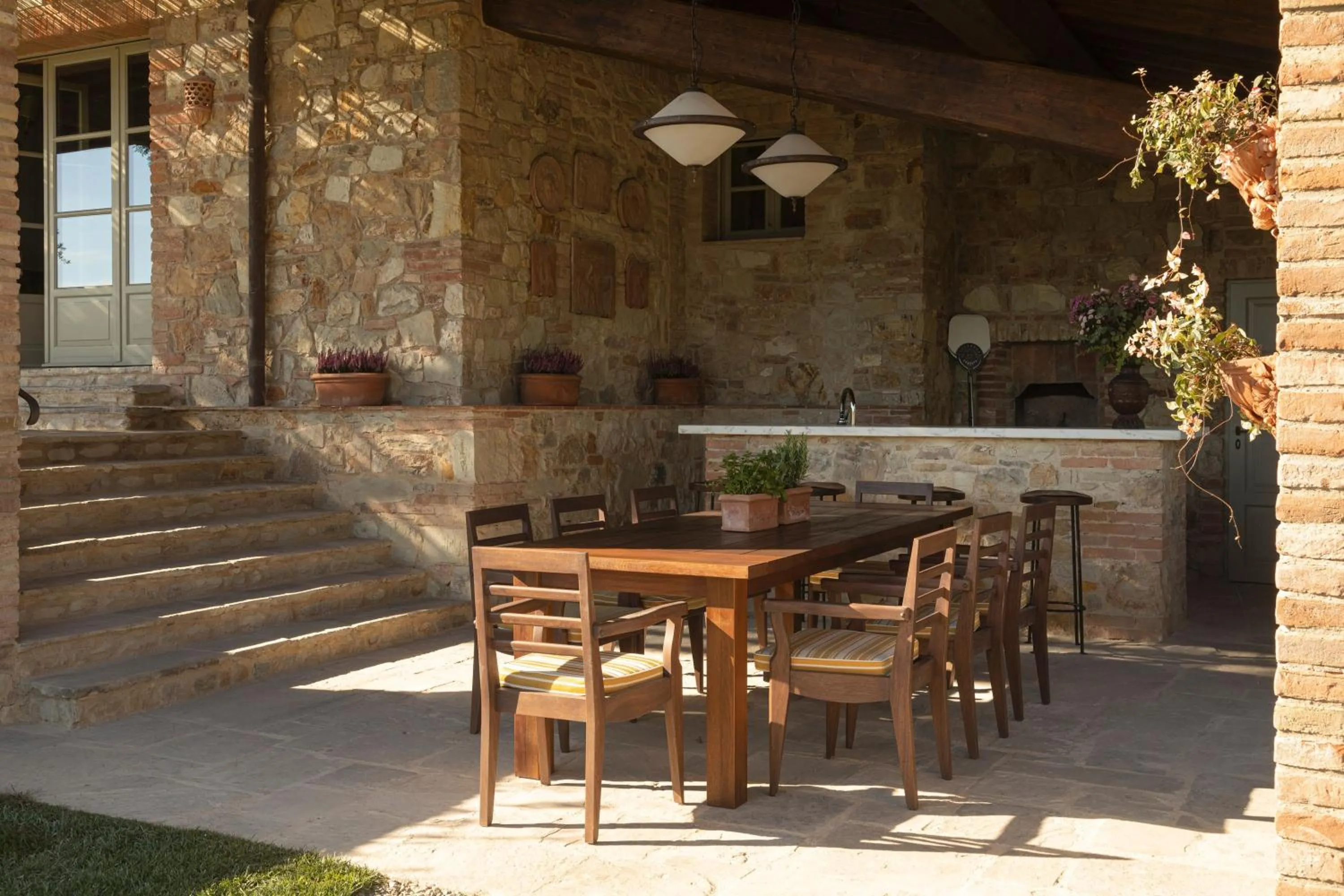 Patio in Castello di Casole, A Belmond Hotel, Tuscany