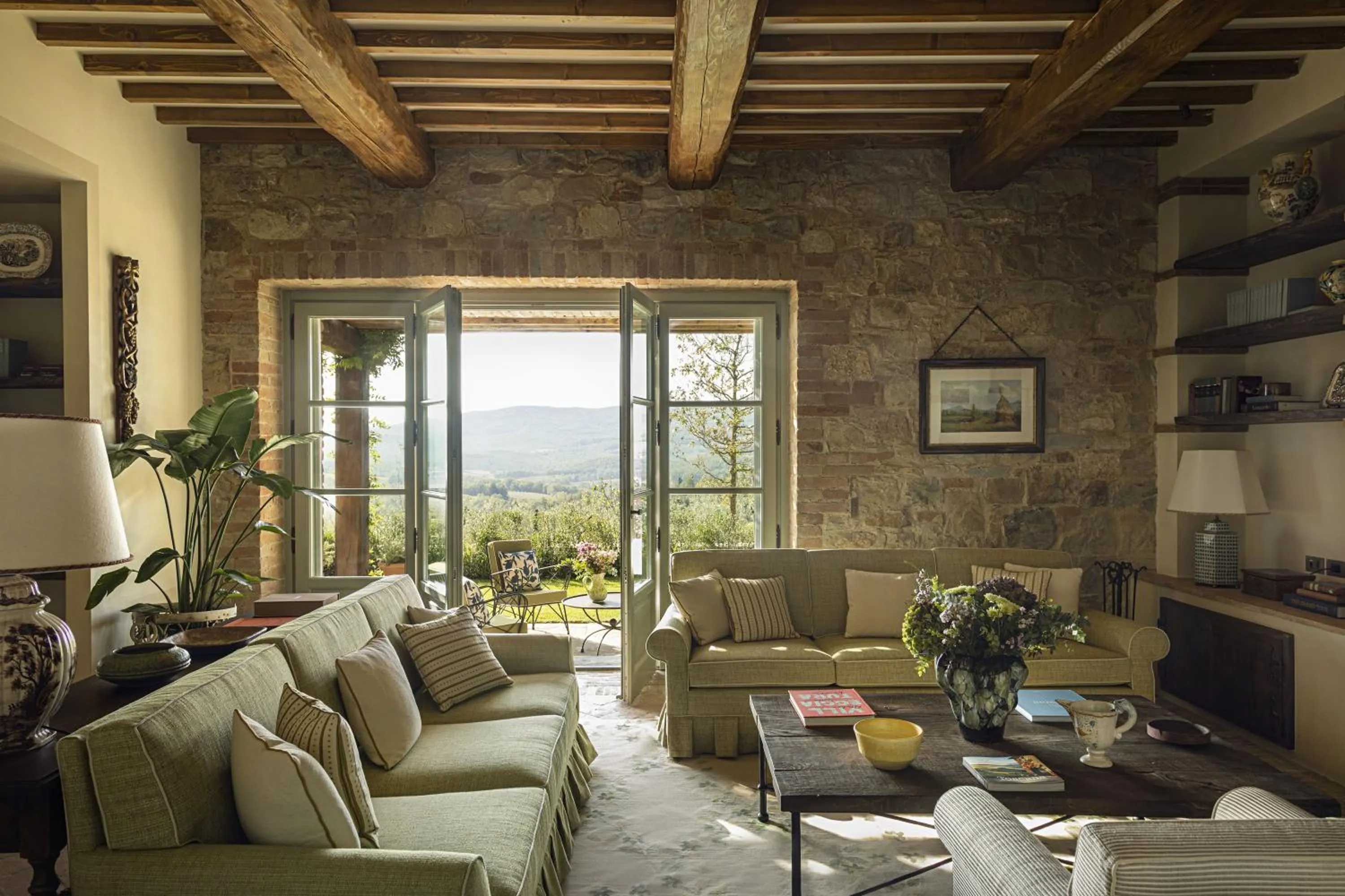 Living room in Castello di Casole, A Belmond Hotel, Tuscany