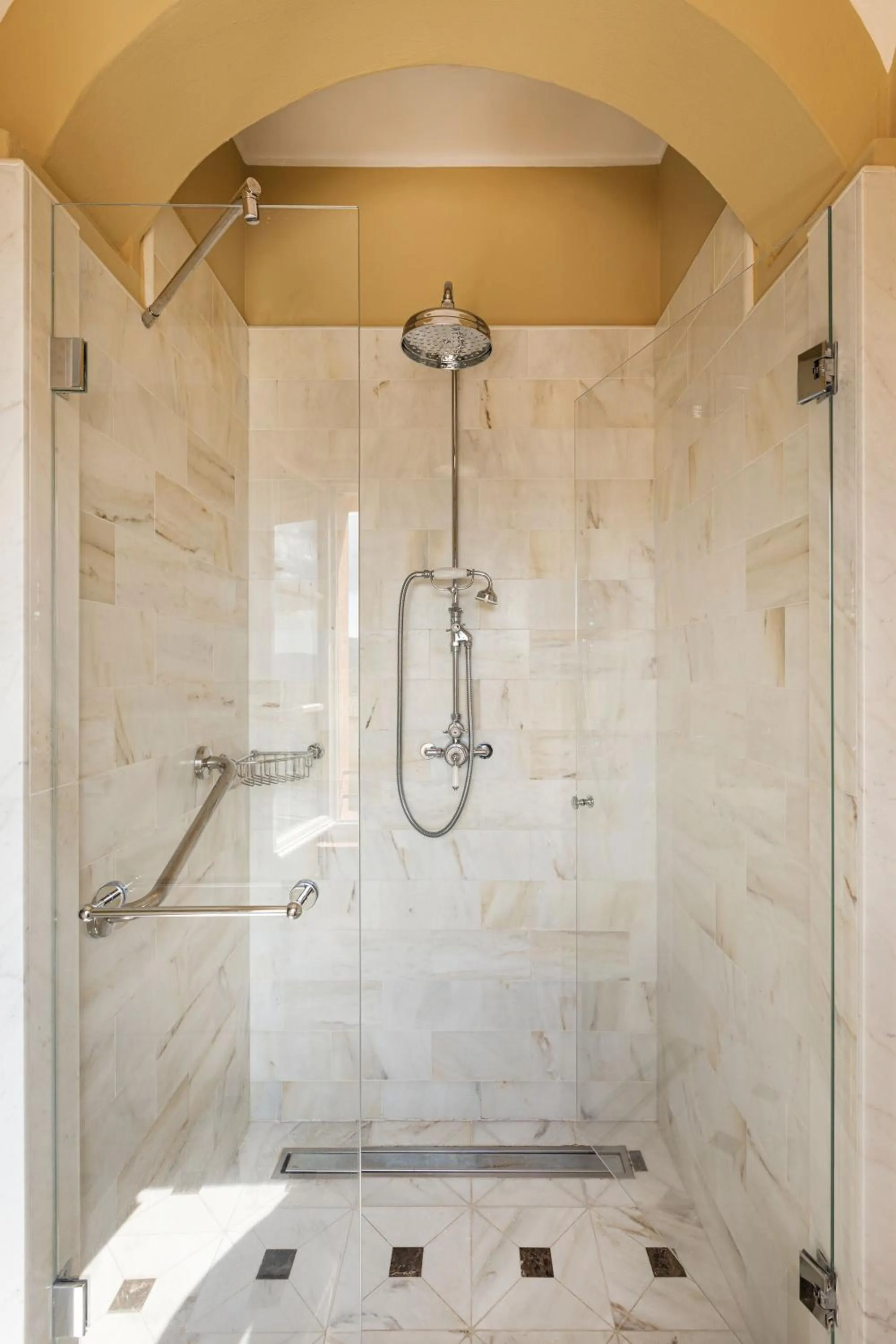 Shower in Castello di Casole, A Belmond Hotel, Tuscany
