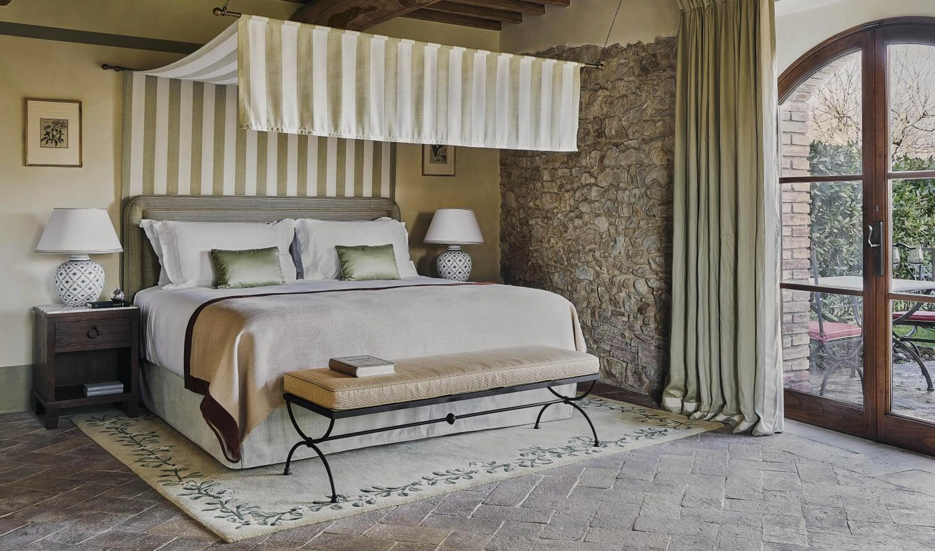 Bedroom, Bed in Castello di Casole, A Belmond Hotel, Tuscany