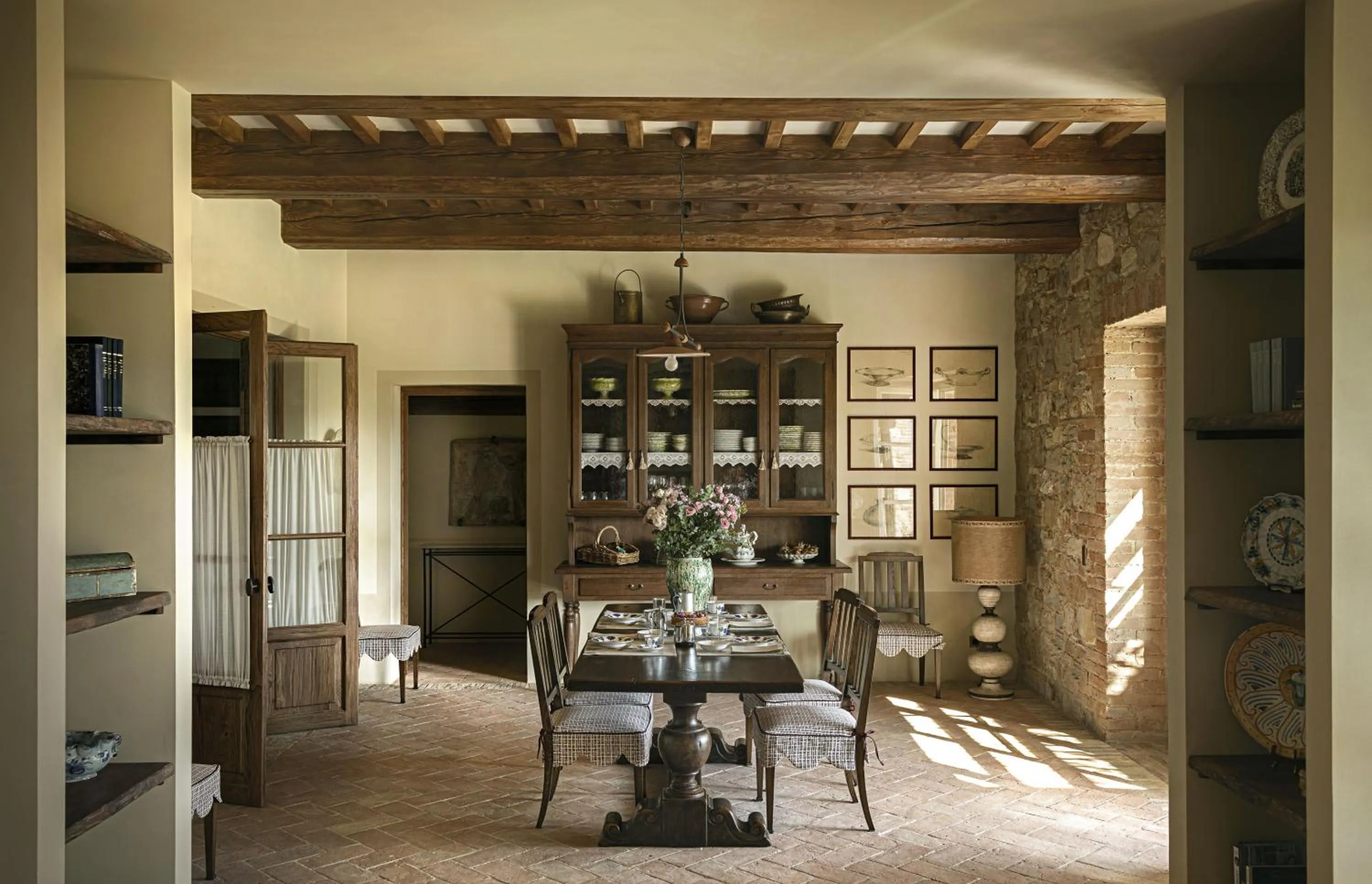 Dining area in Castello di Casole, A Belmond Hotel, Tuscany