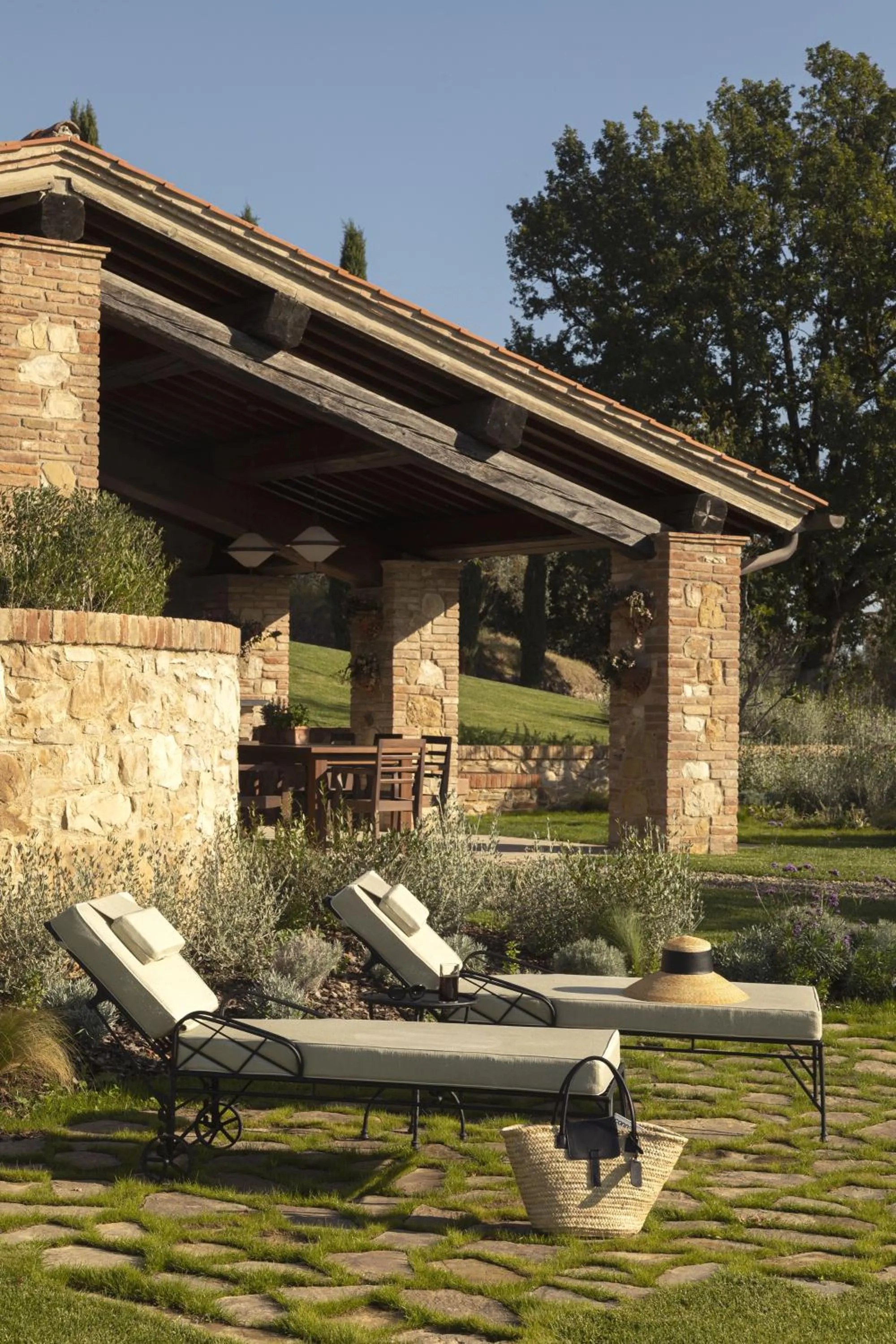 Patio in Castello di Casole, A Belmond Hotel, Tuscany