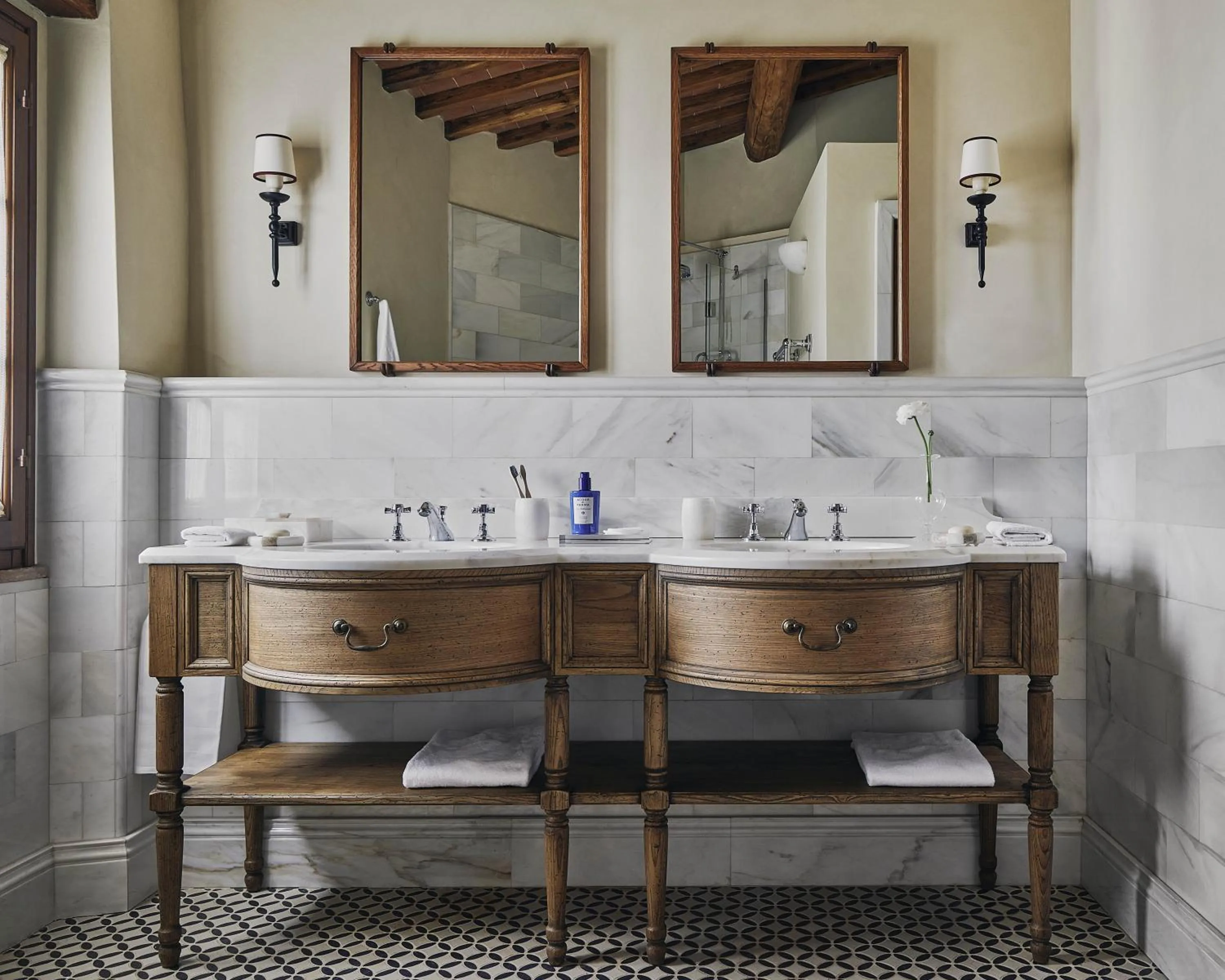Bathroom in Castello di Casole, A Belmond Hotel, Tuscany
