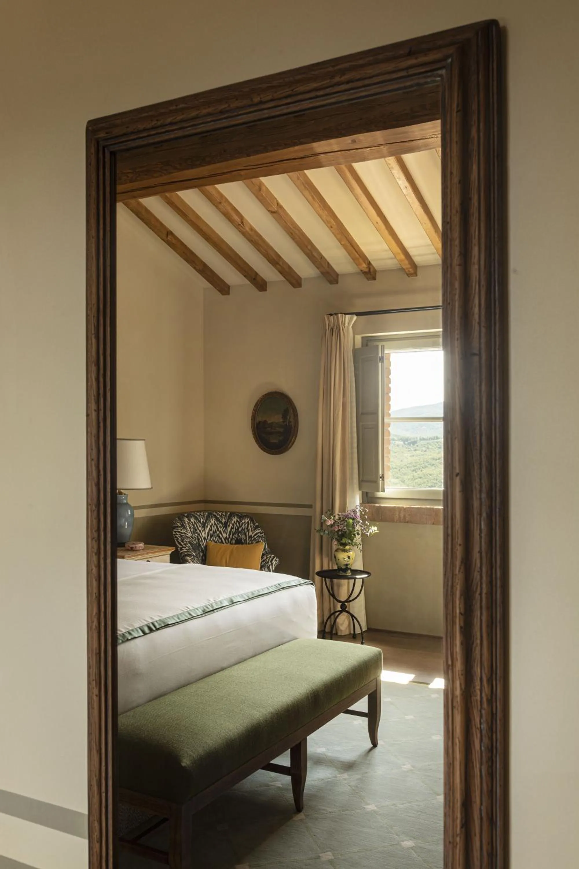 Bedroom, Bed in Castello di Casole, A Belmond Hotel, Tuscany