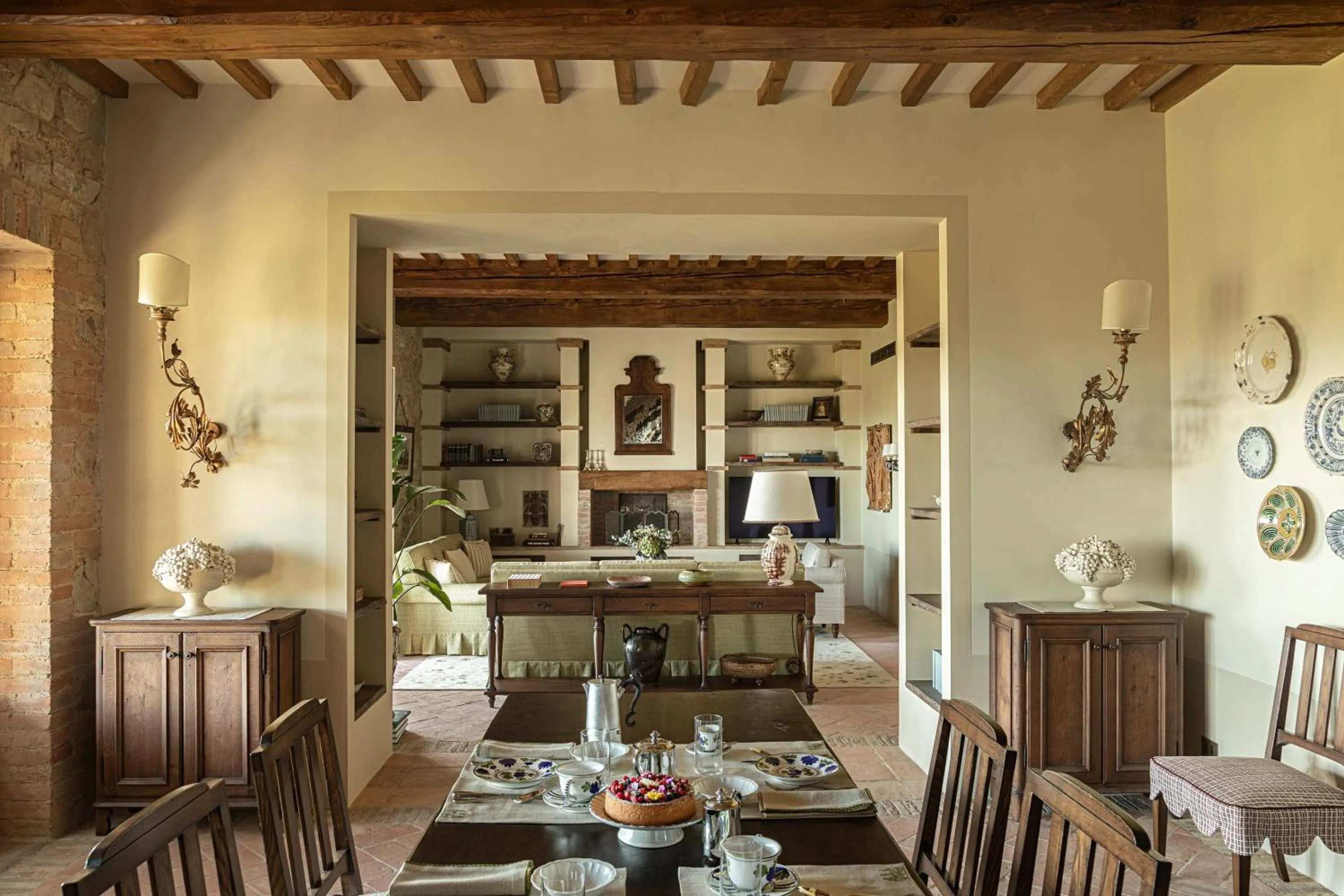 Living room in Castello di Casole, A Belmond Hotel, Tuscany