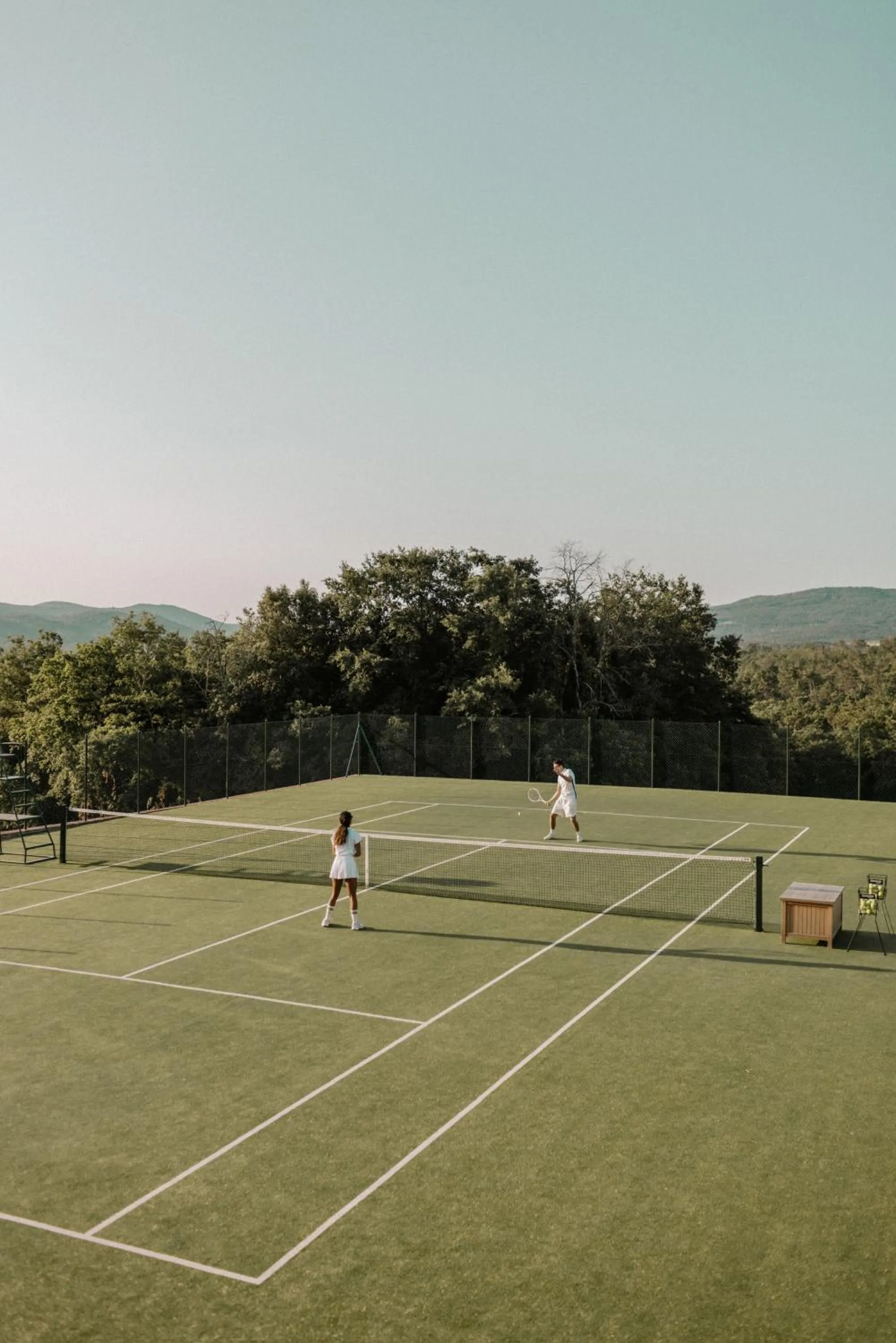 Tennis court in Castello di Casole, A Belmond Hotel, Tuscany