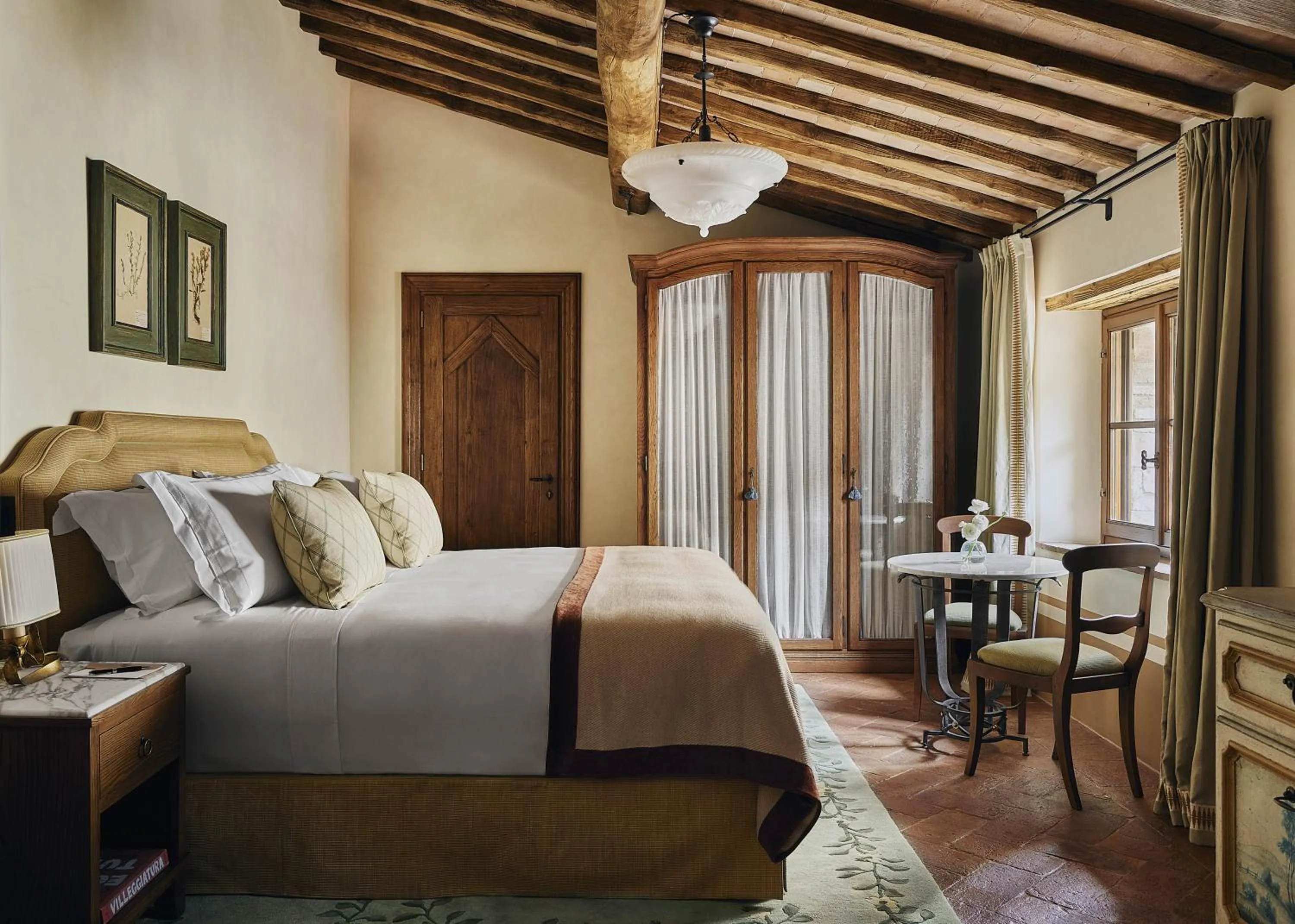 Bedroom, Bed in Castello di Casole, A Belmond Hotel, Tuscany