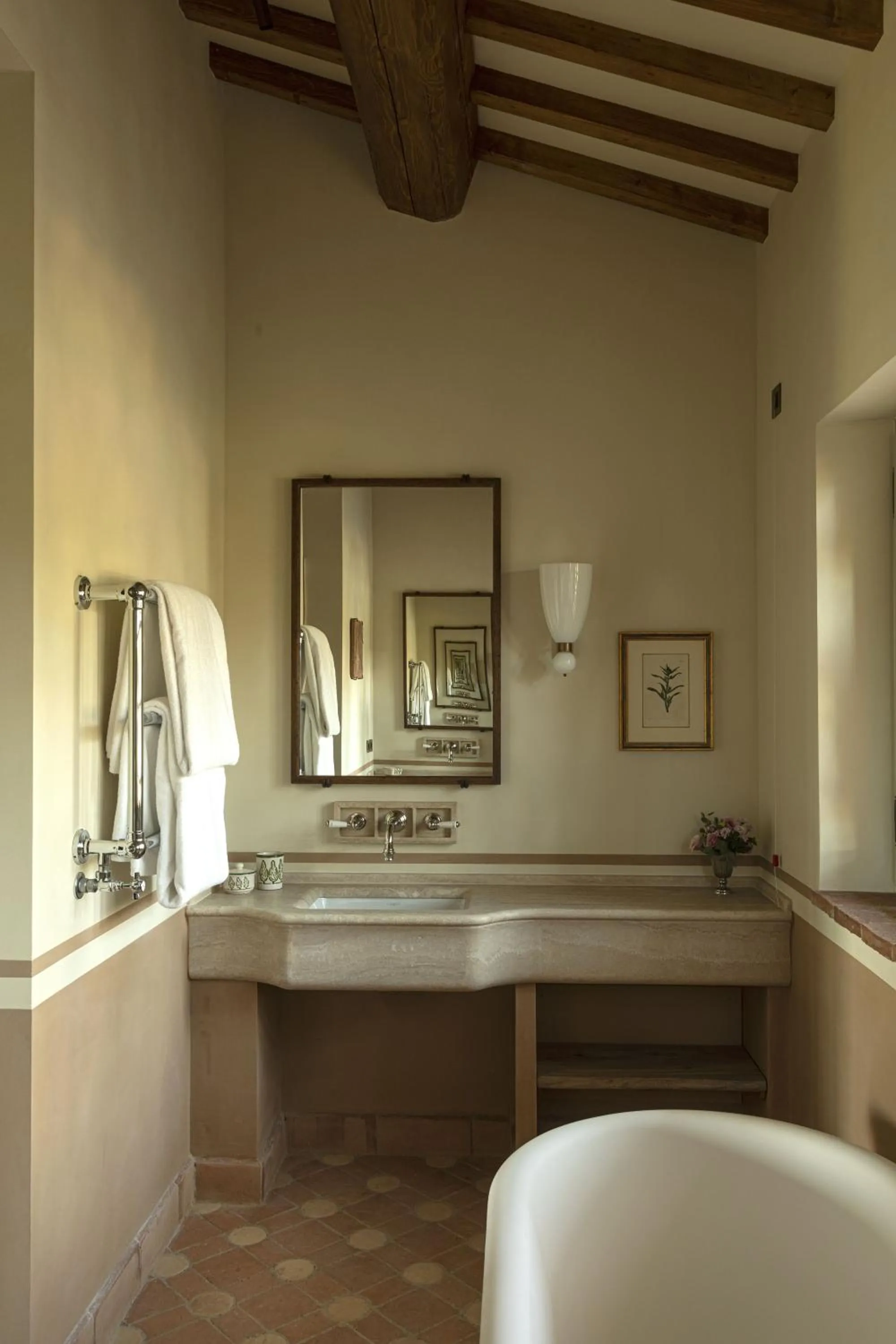 Bathroom in Castello di Casole, A Belmond Hotel, Tuscany