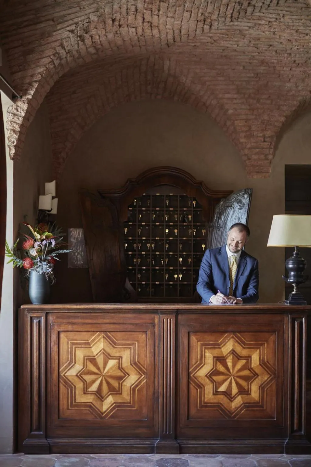 Lobby or reception in Castello di Casole, A Belmond Hotel, Tuscany