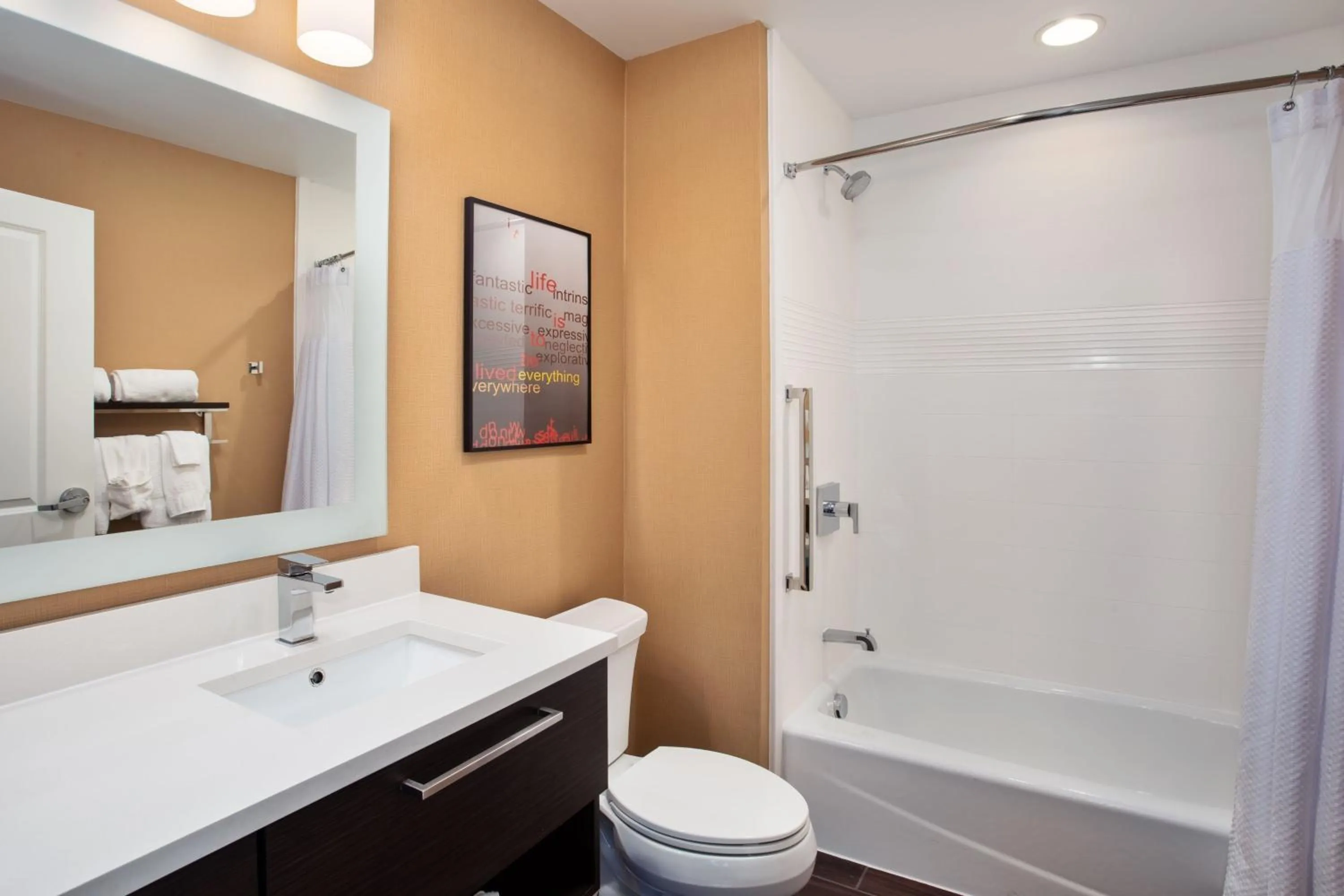 Bathroom in TownePlace Suites by Marriott Detroit Belleville