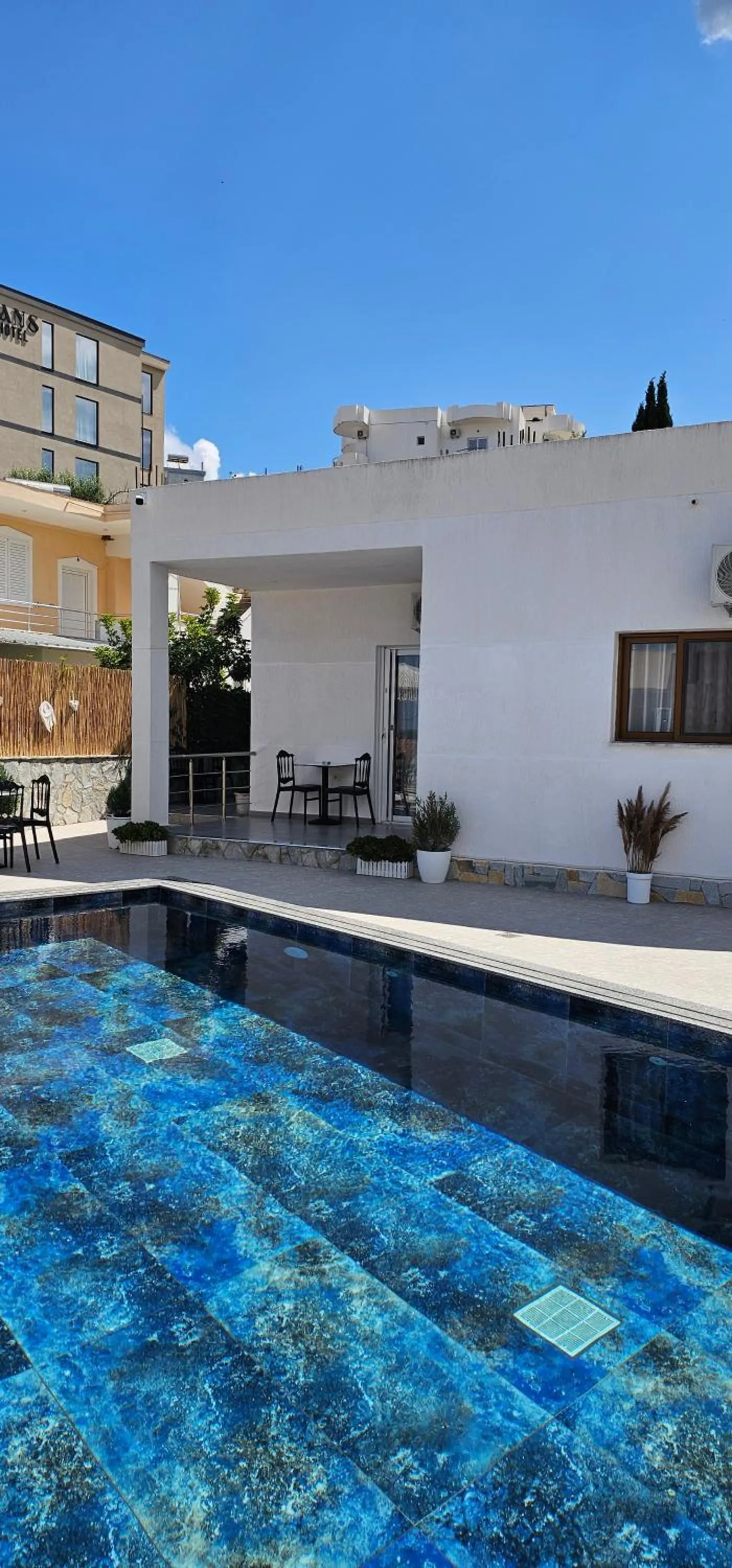 Pool view in Vila Finnley