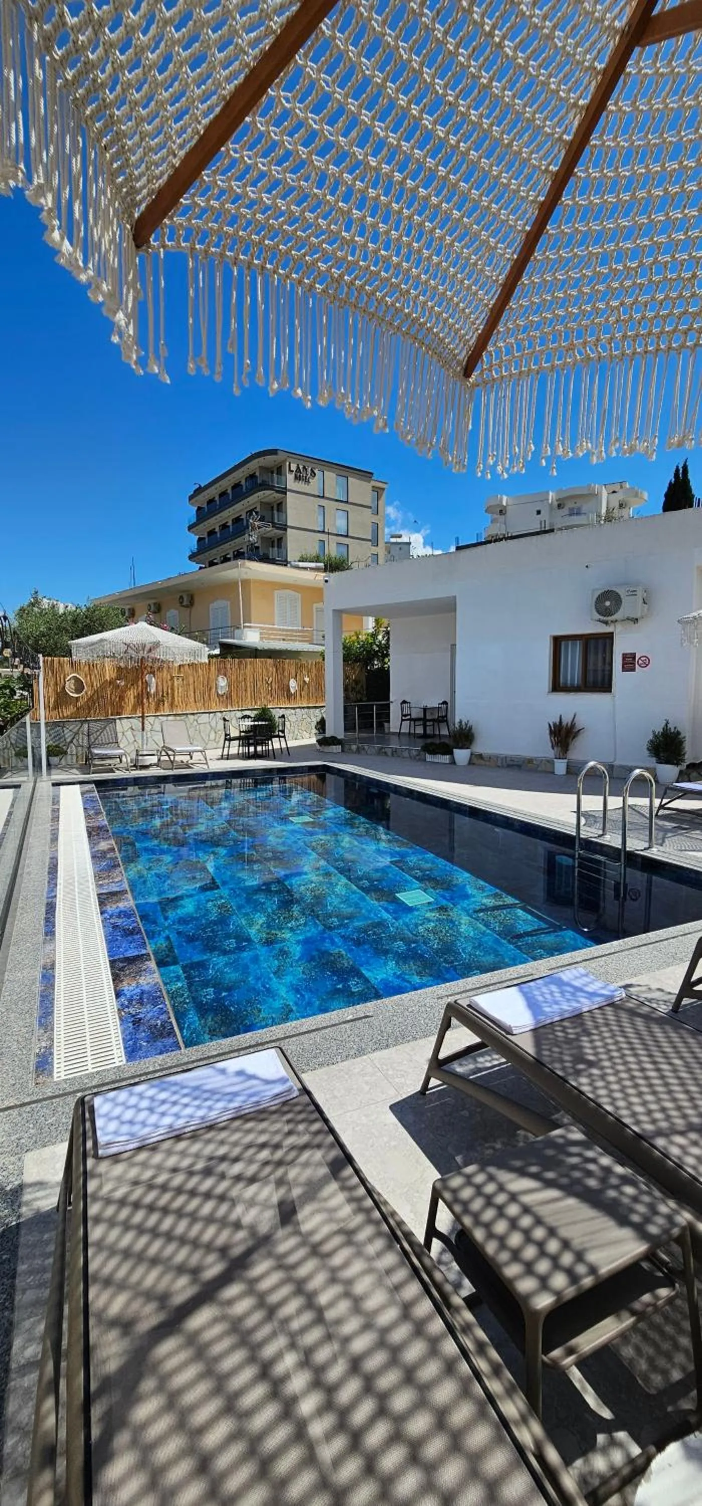 Pool view in Vila Finnley