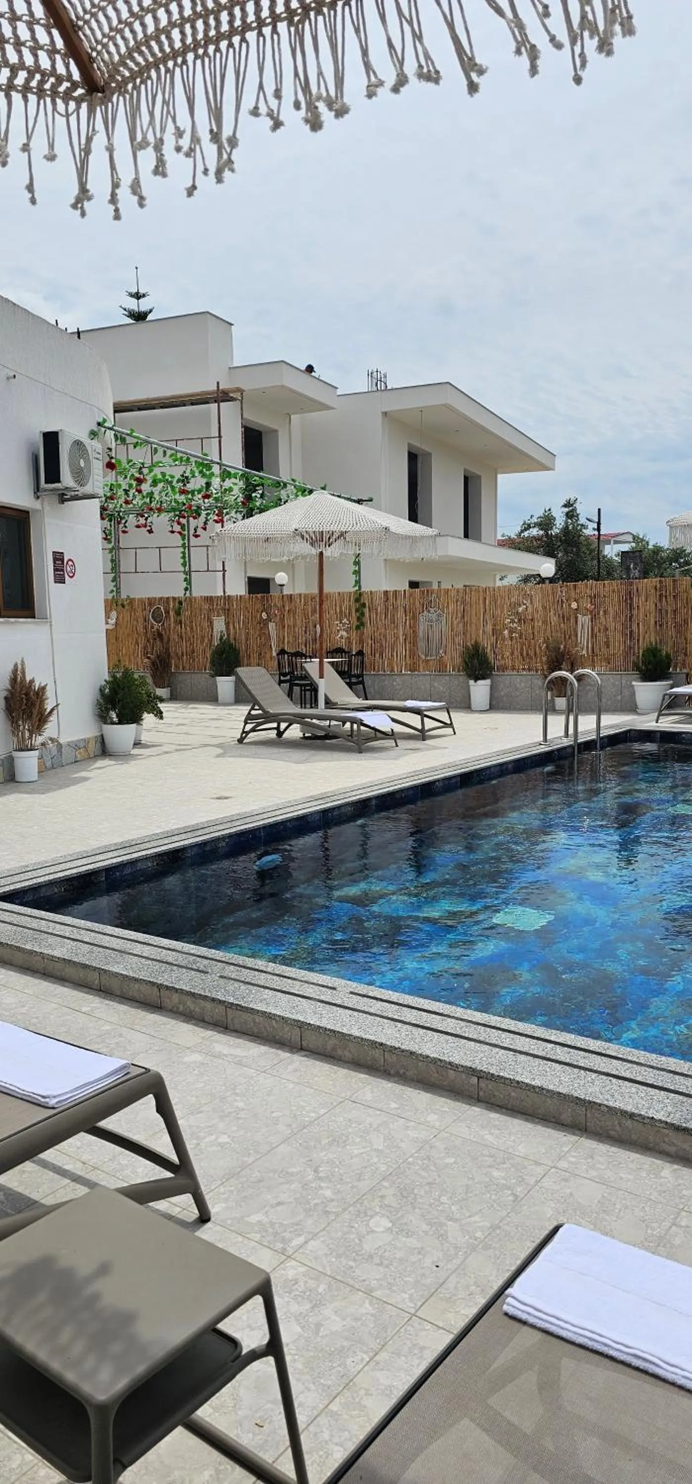 Pool view in Vila Finnley