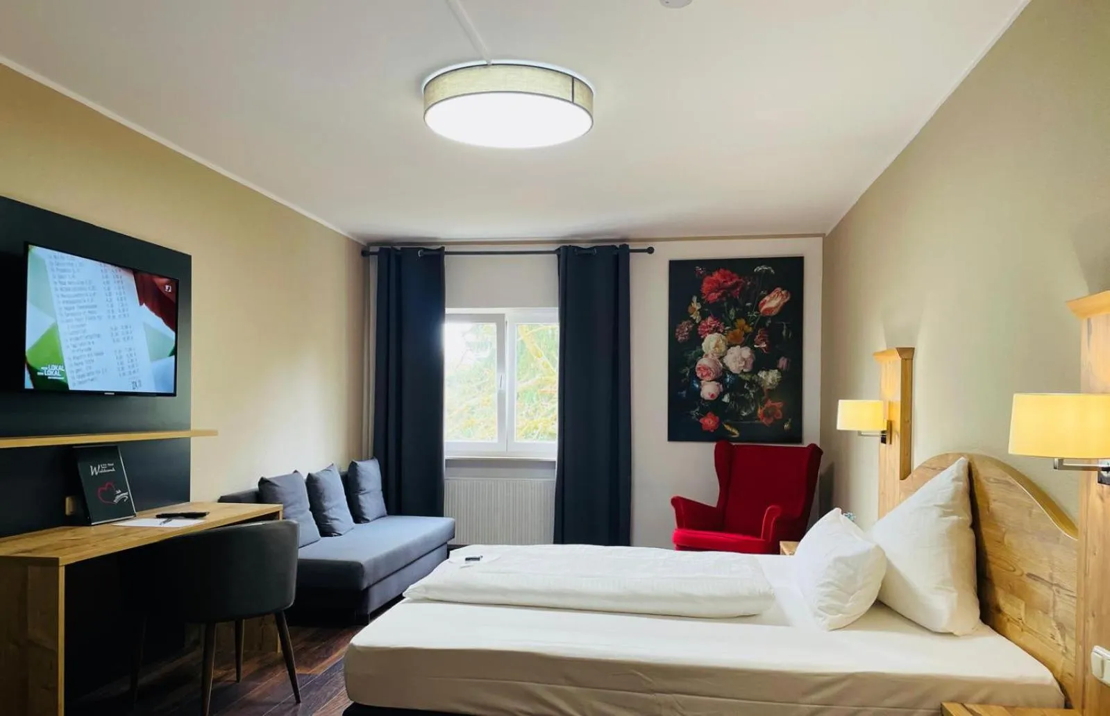 Bed in Hotel Waldesruh