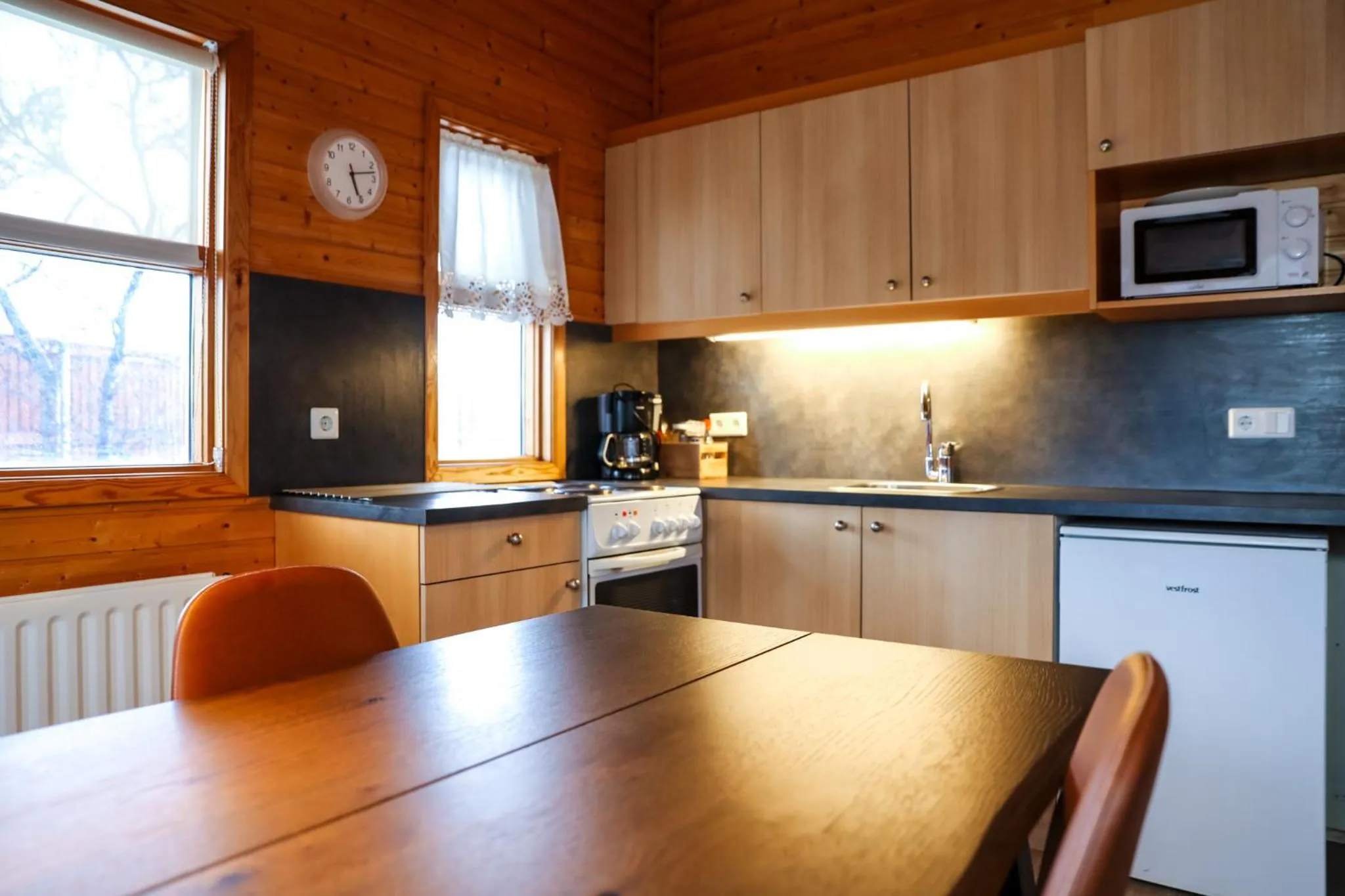 kitchen in Akureyri Cottages