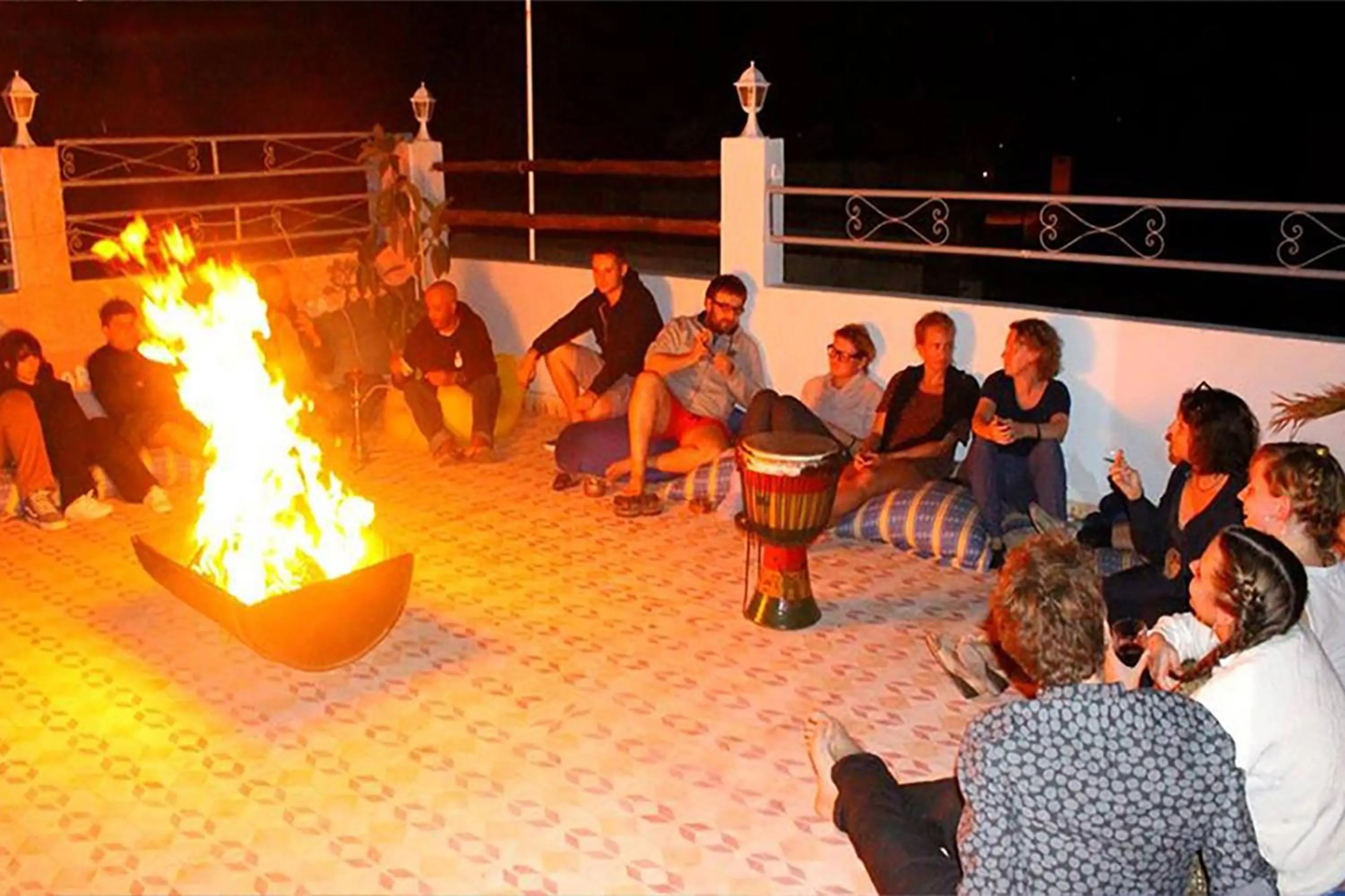 Evening entertainment in Original Surf Morocco