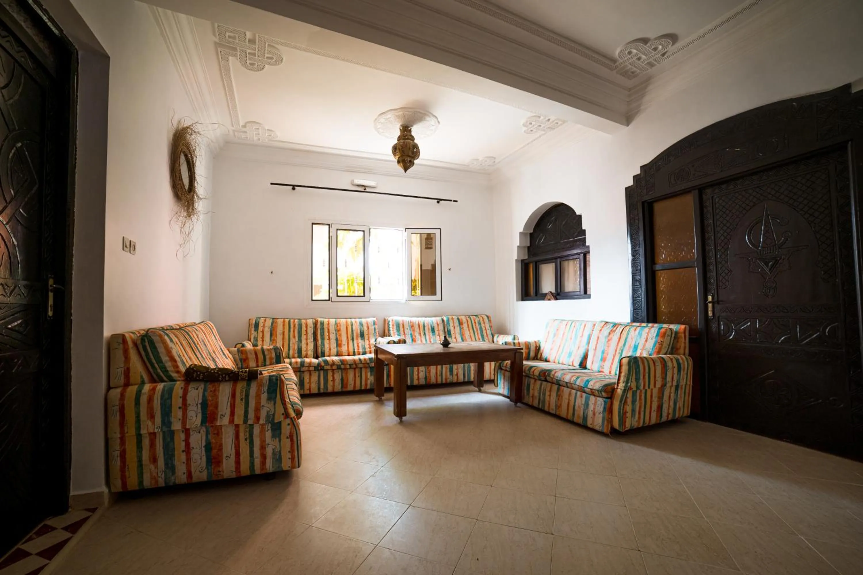 Seating area, Bed in Original Surf Morocco