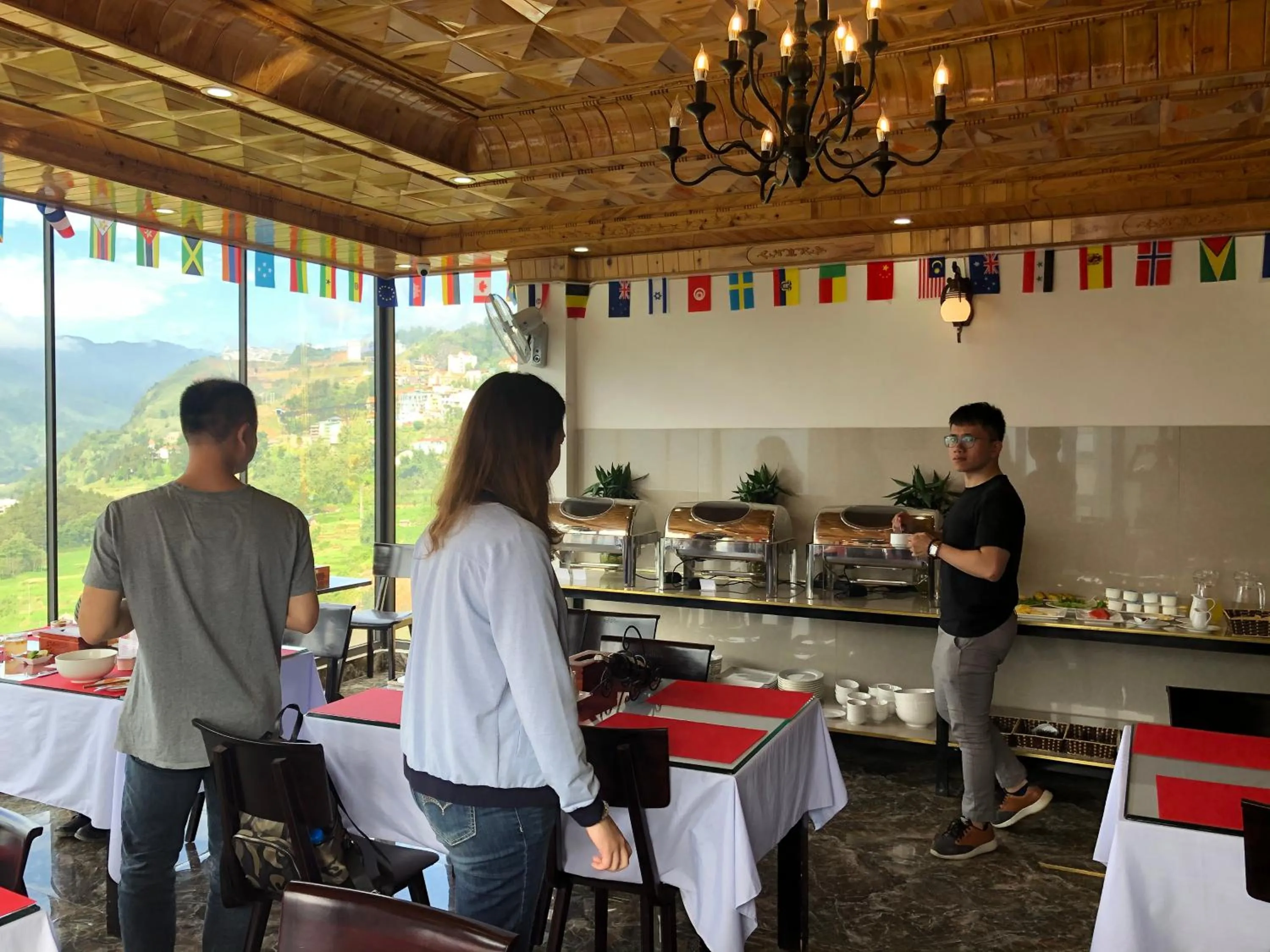 group of guests in Sapa Valley view hotel