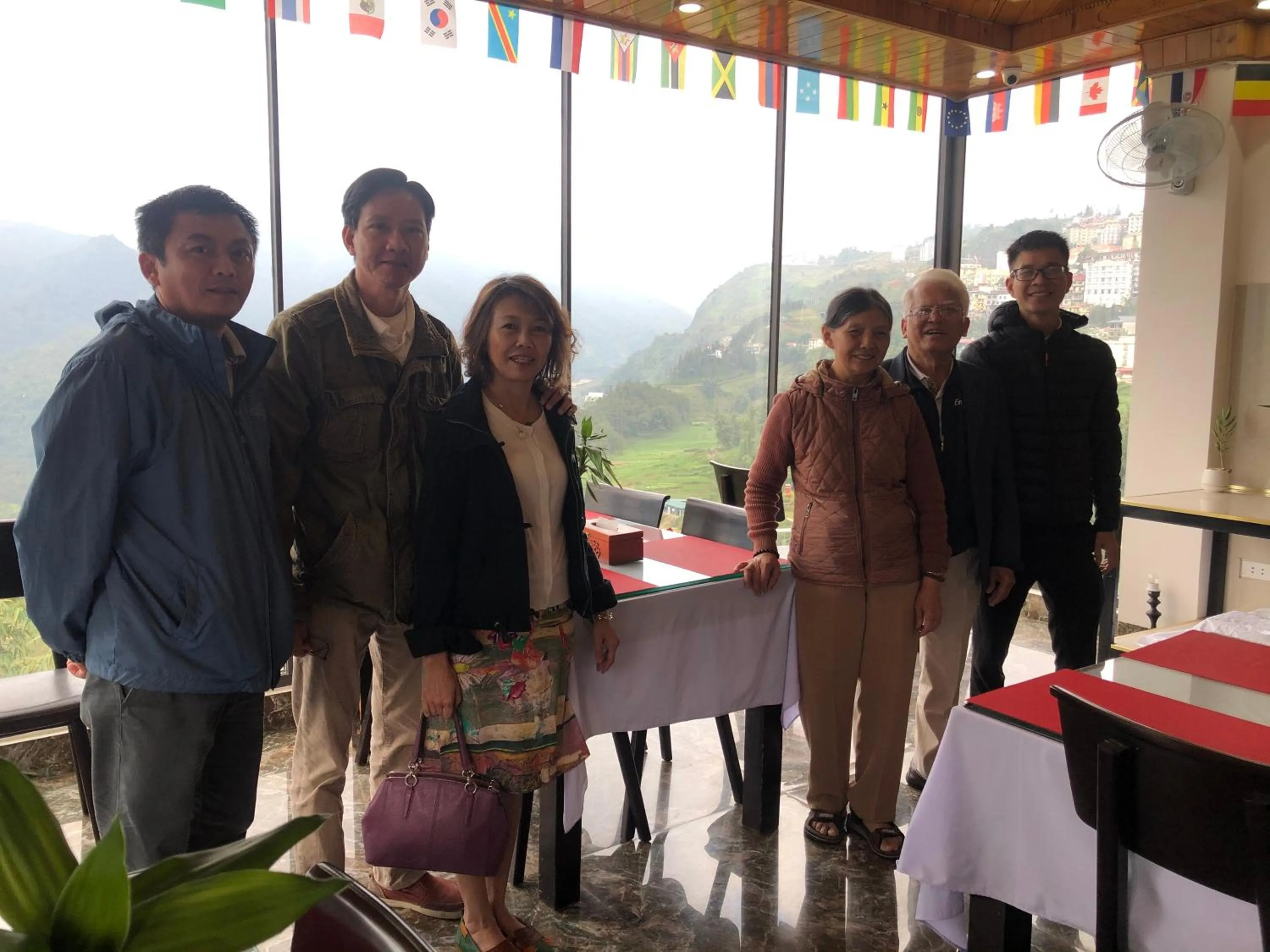 group of guests in Sapa Valley view hotel