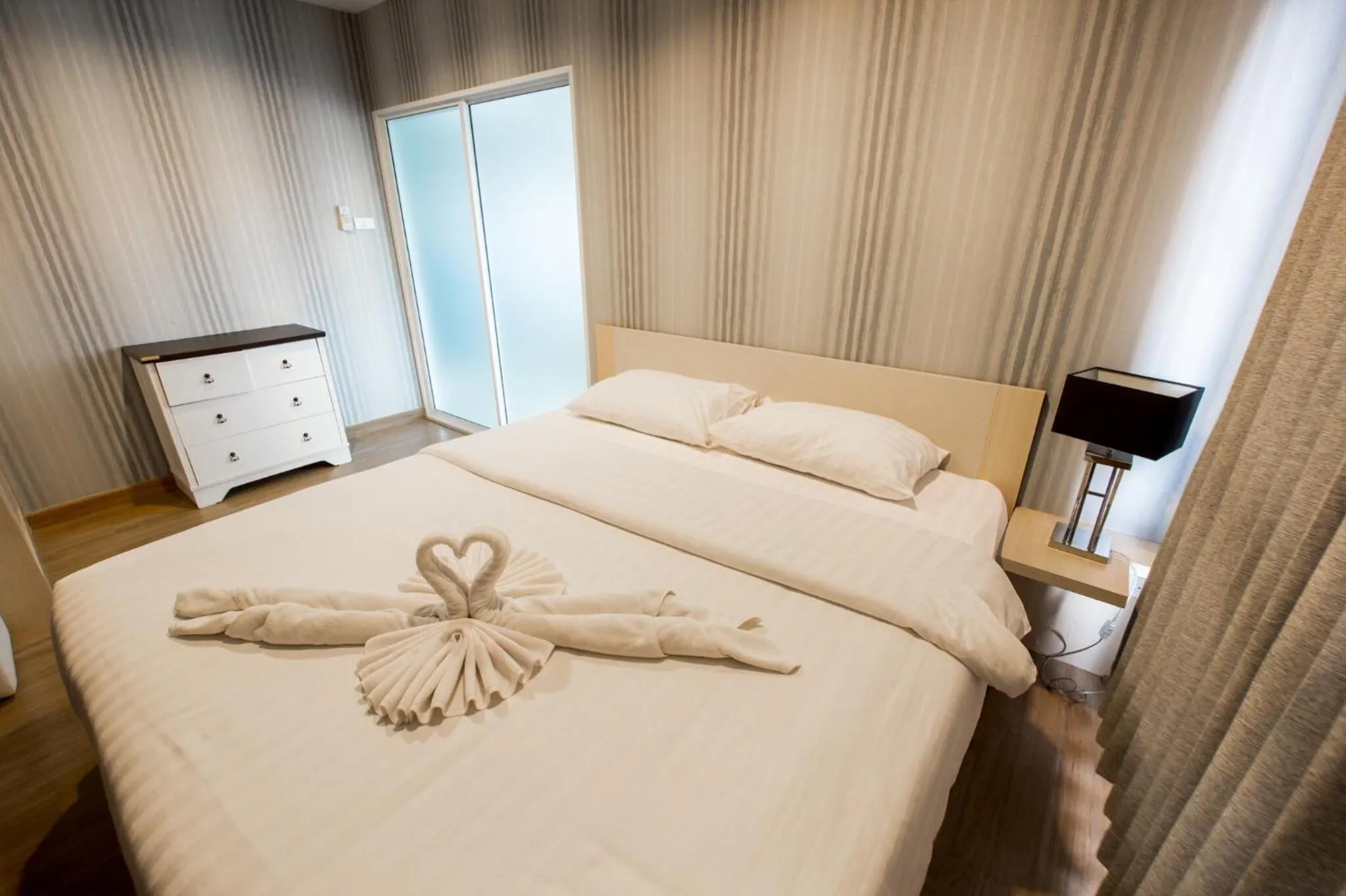 Bed in Aonang Ocean View Studio ( The Sea Condo )