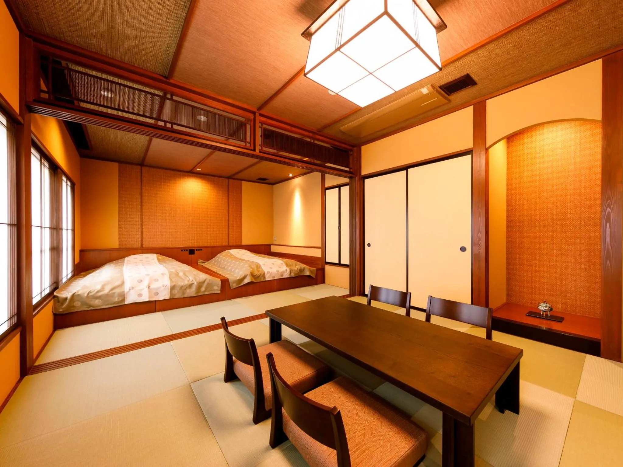 Bed in Kanazawa Yuwaku Onsen Kokarian