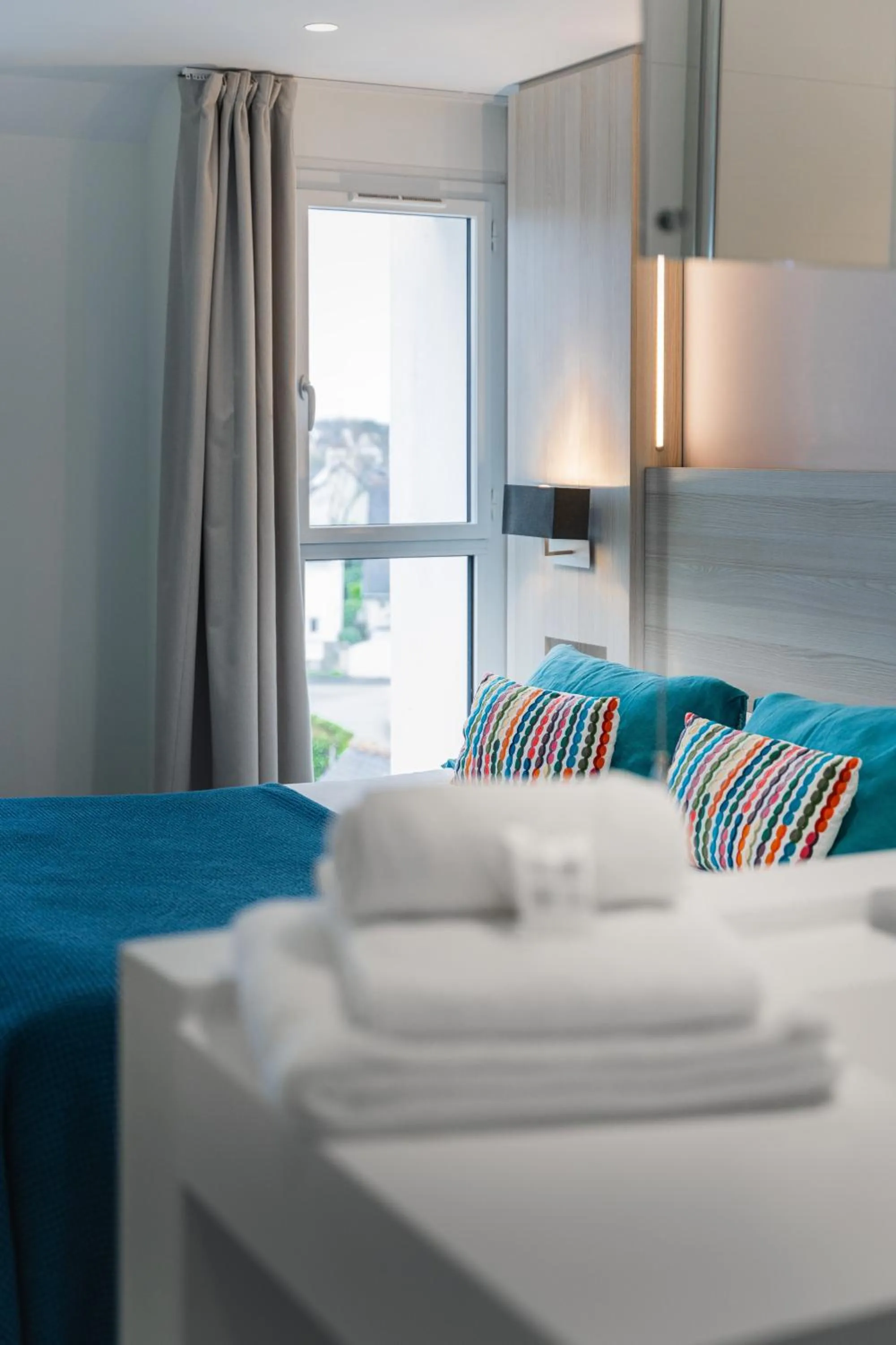 Bed in Le Cornouaille Hotel & Spa