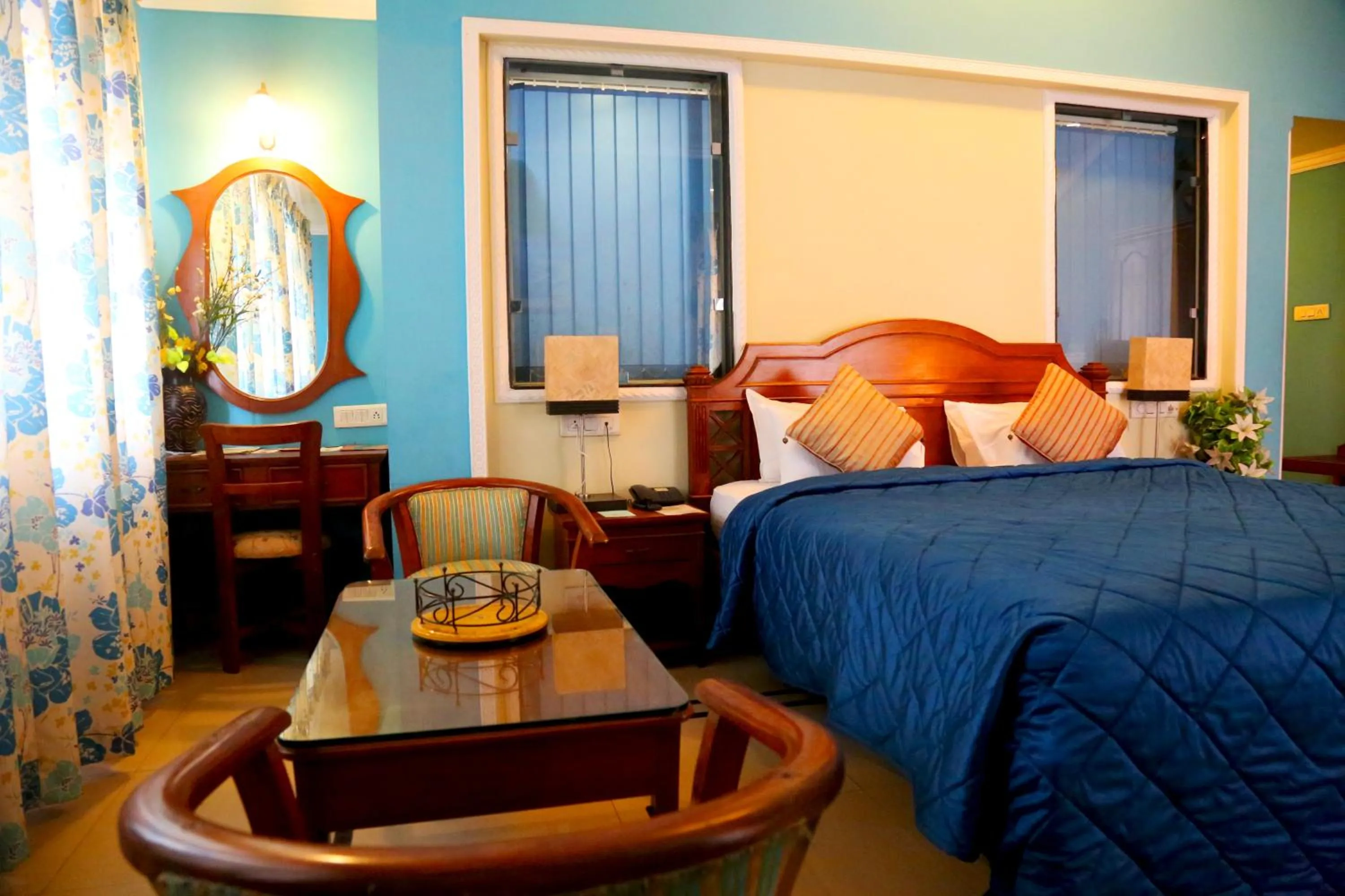 Seating area, Bed in Hotel Goan Heritage