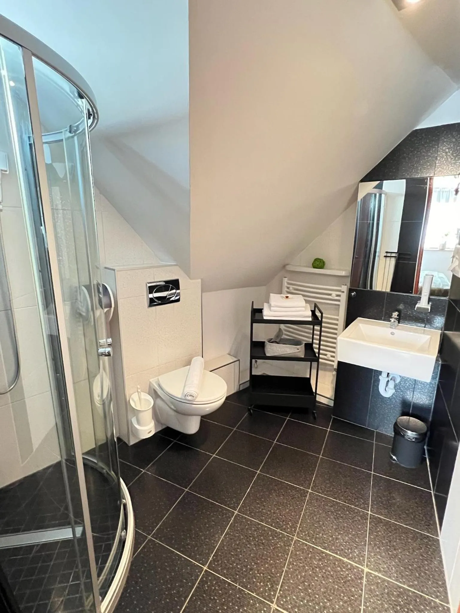 Bathroom, Bed in Margaréta Garden & SPA