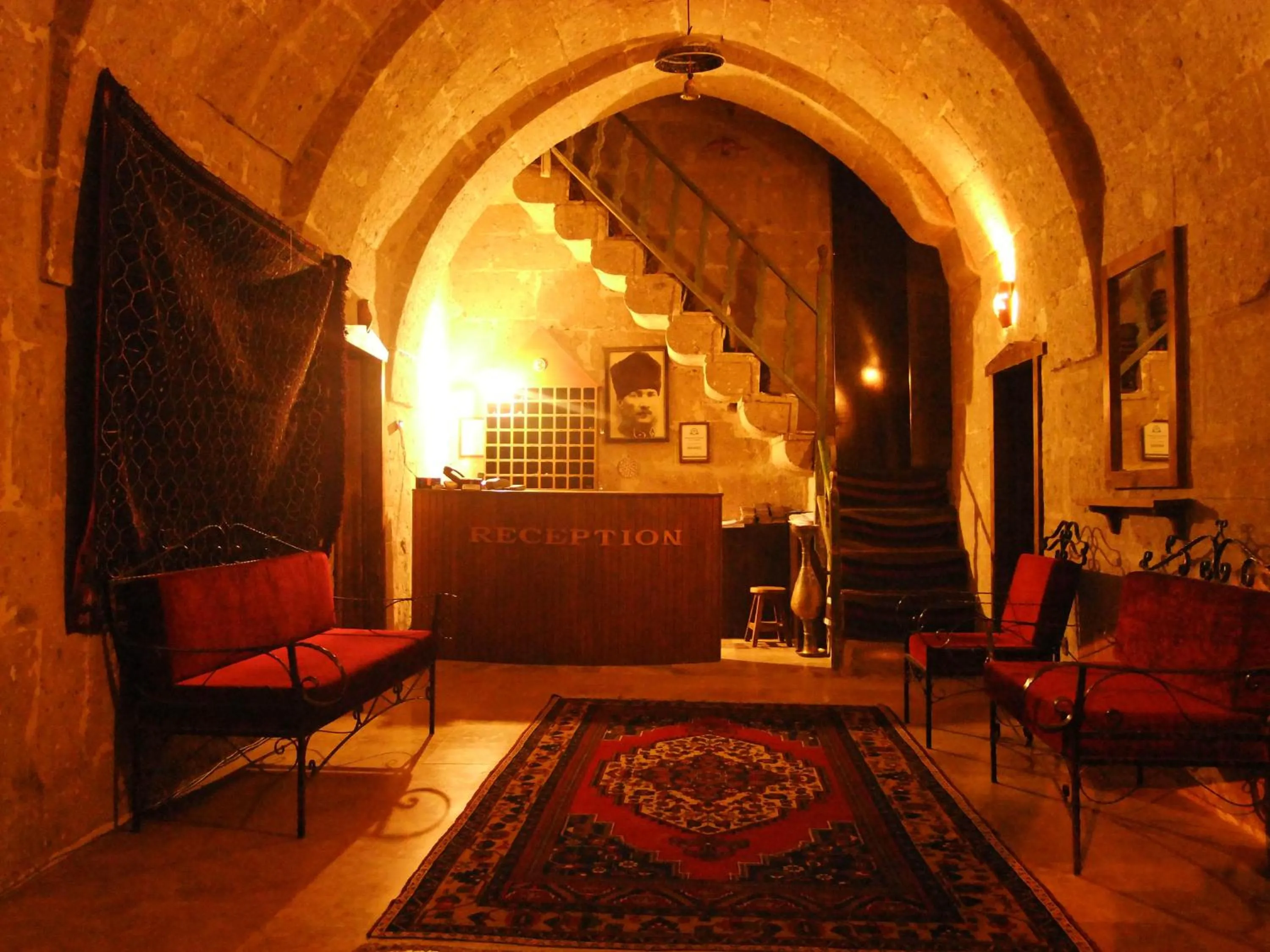 Lobby or reception in Kapadokya Ihlara Konakları Otel Akinci Konagi