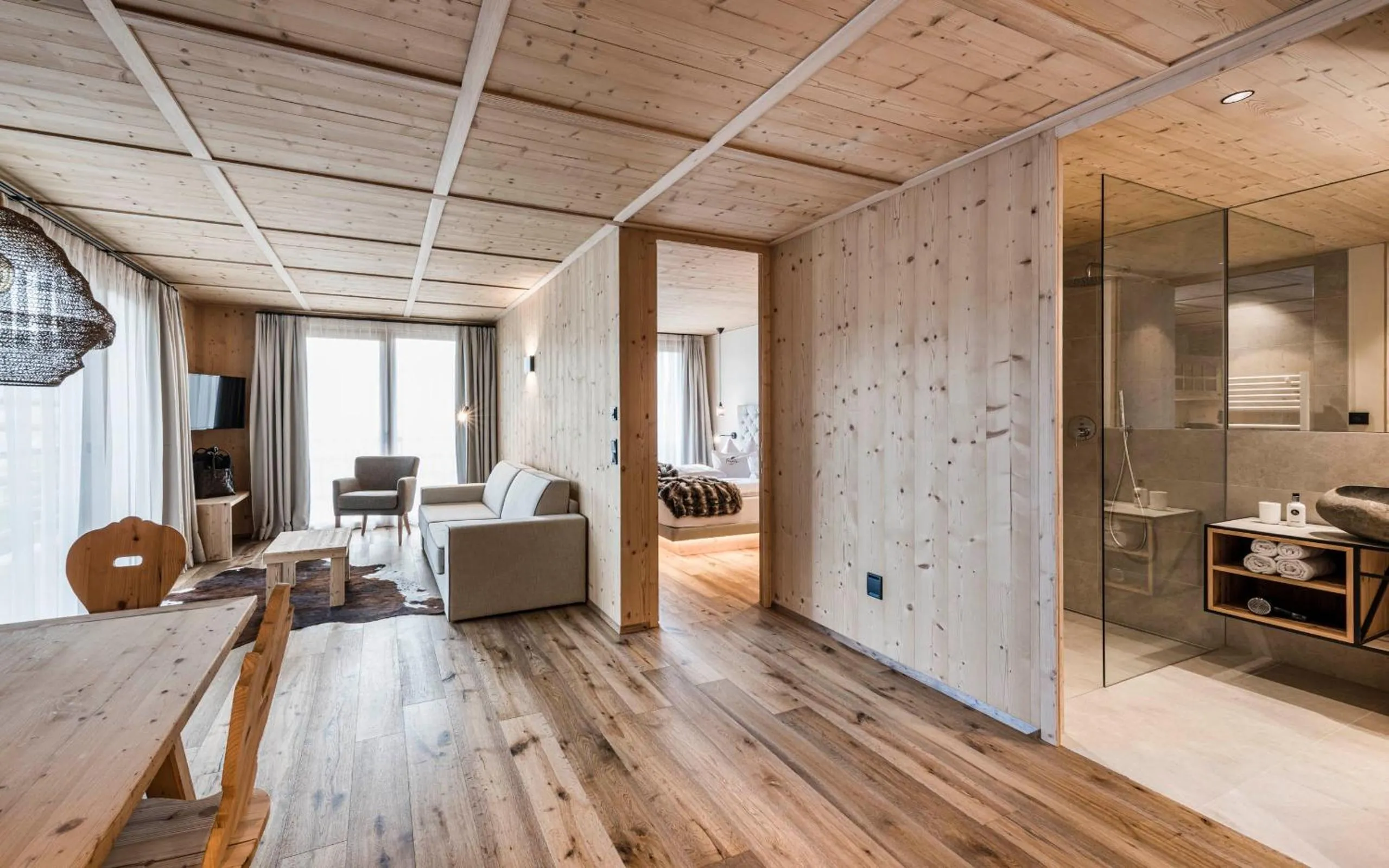 Living room in Presulis Hideaway Apartments & Restaurant