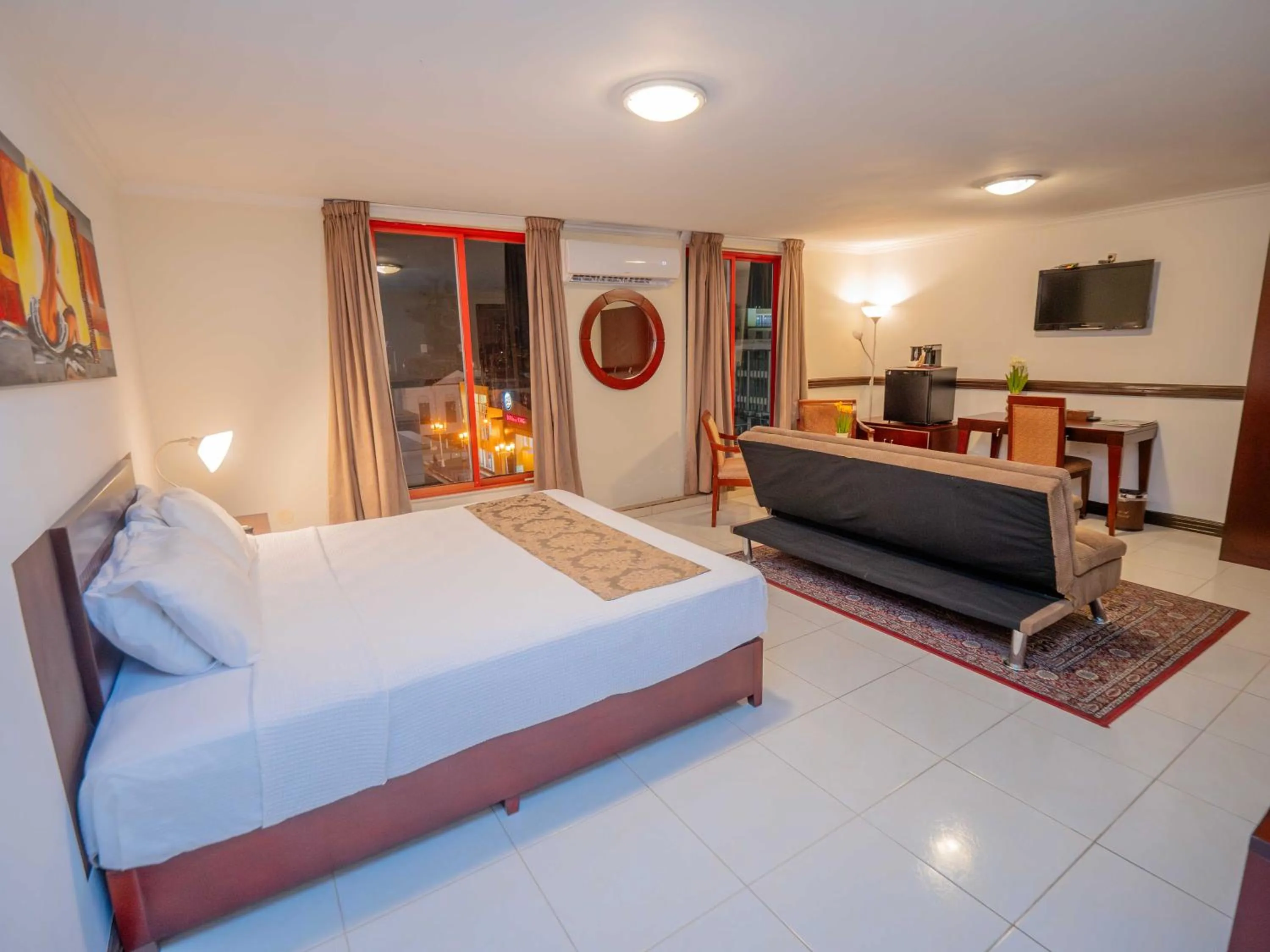 Bed in Hotel Palacio