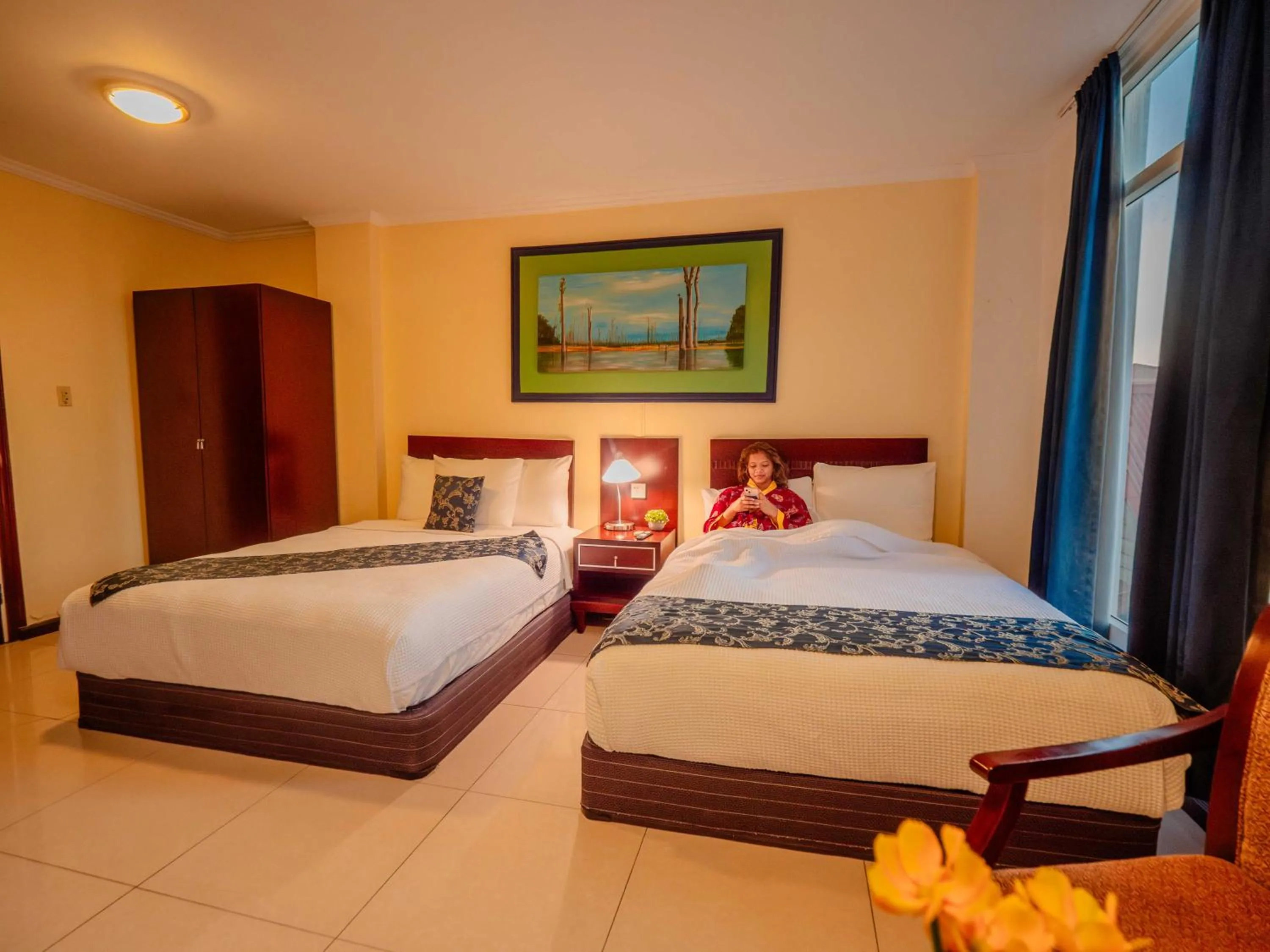 Bed in Hotel Palacio