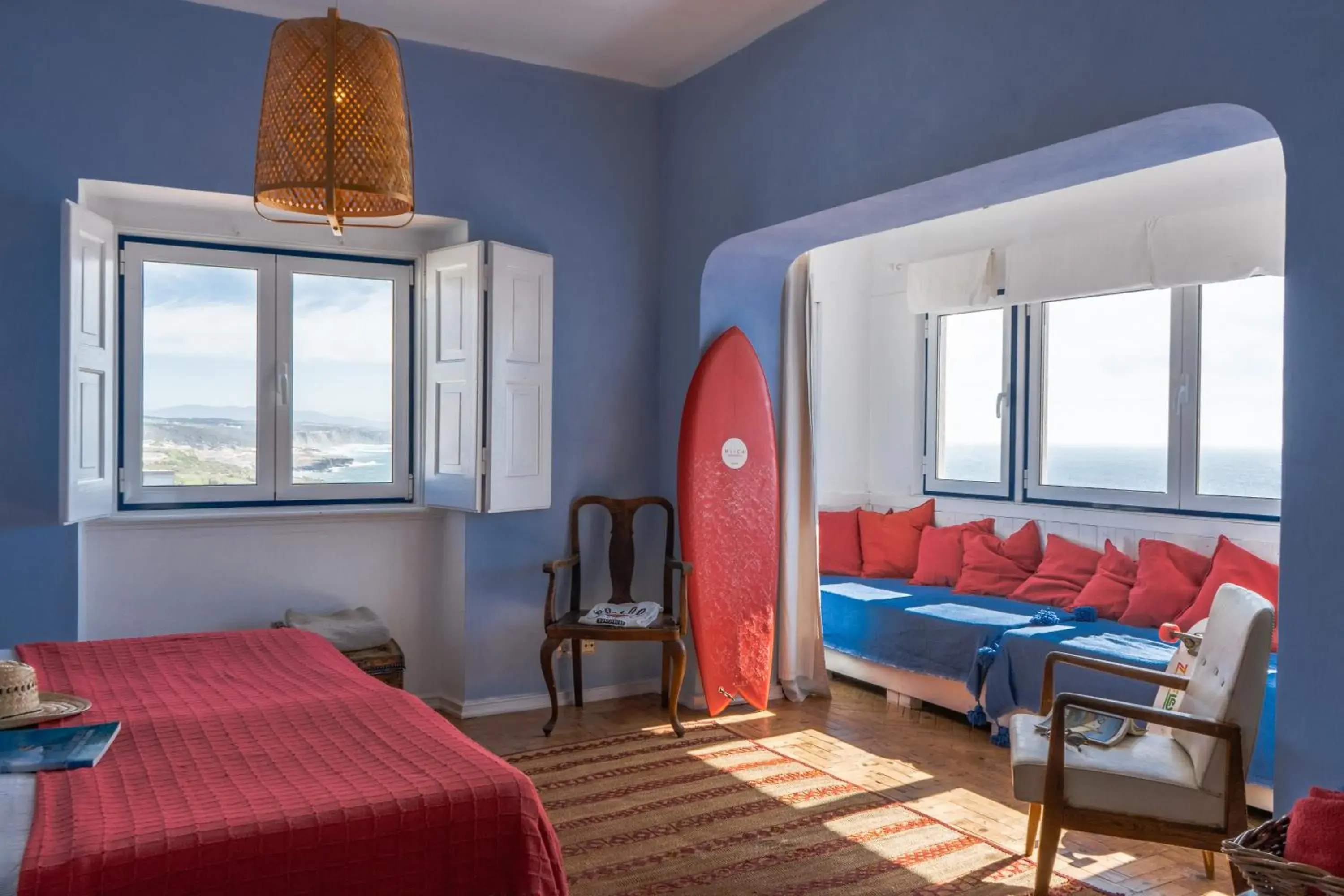 Superior Double or Twin Room with Sea View - single occupancy in Chill in Ericeira Surf House Superior Double or Twin Room with Sea View - single occupancy in Chill in Ericeira Surf House