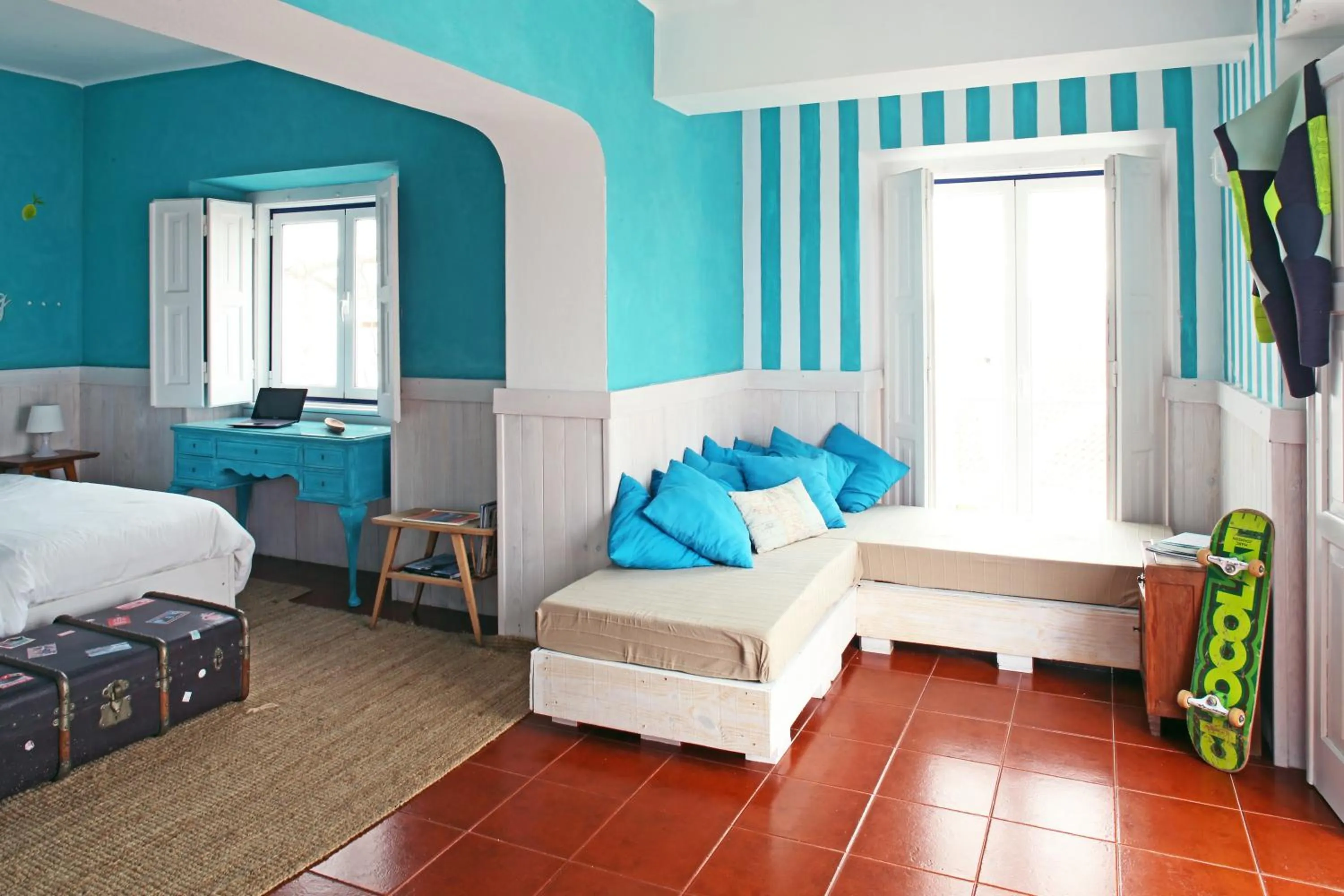 Decorative detail, Bed in Chill in Ericeira Surf House