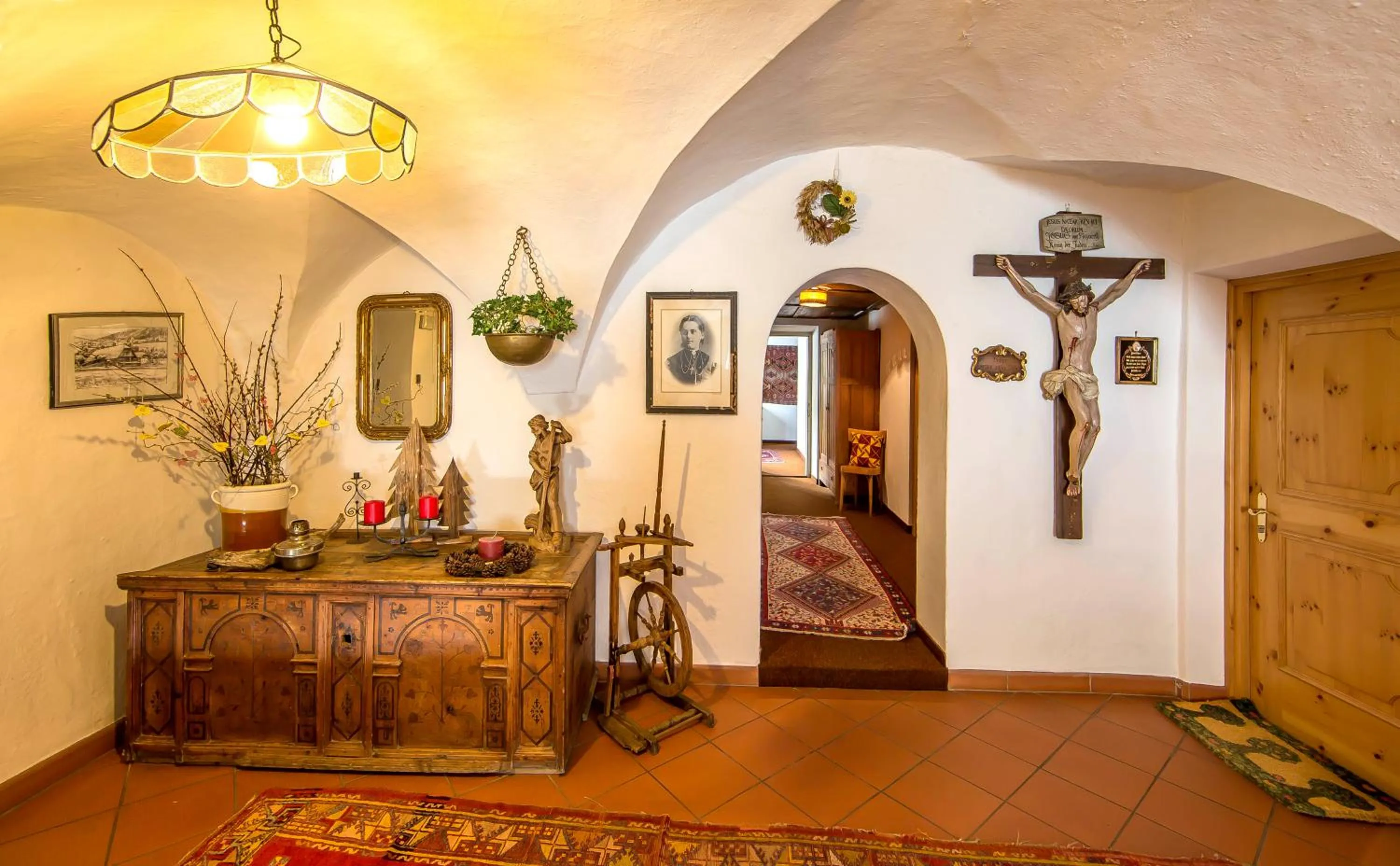 Lobby or reception in Gasthof Obermair