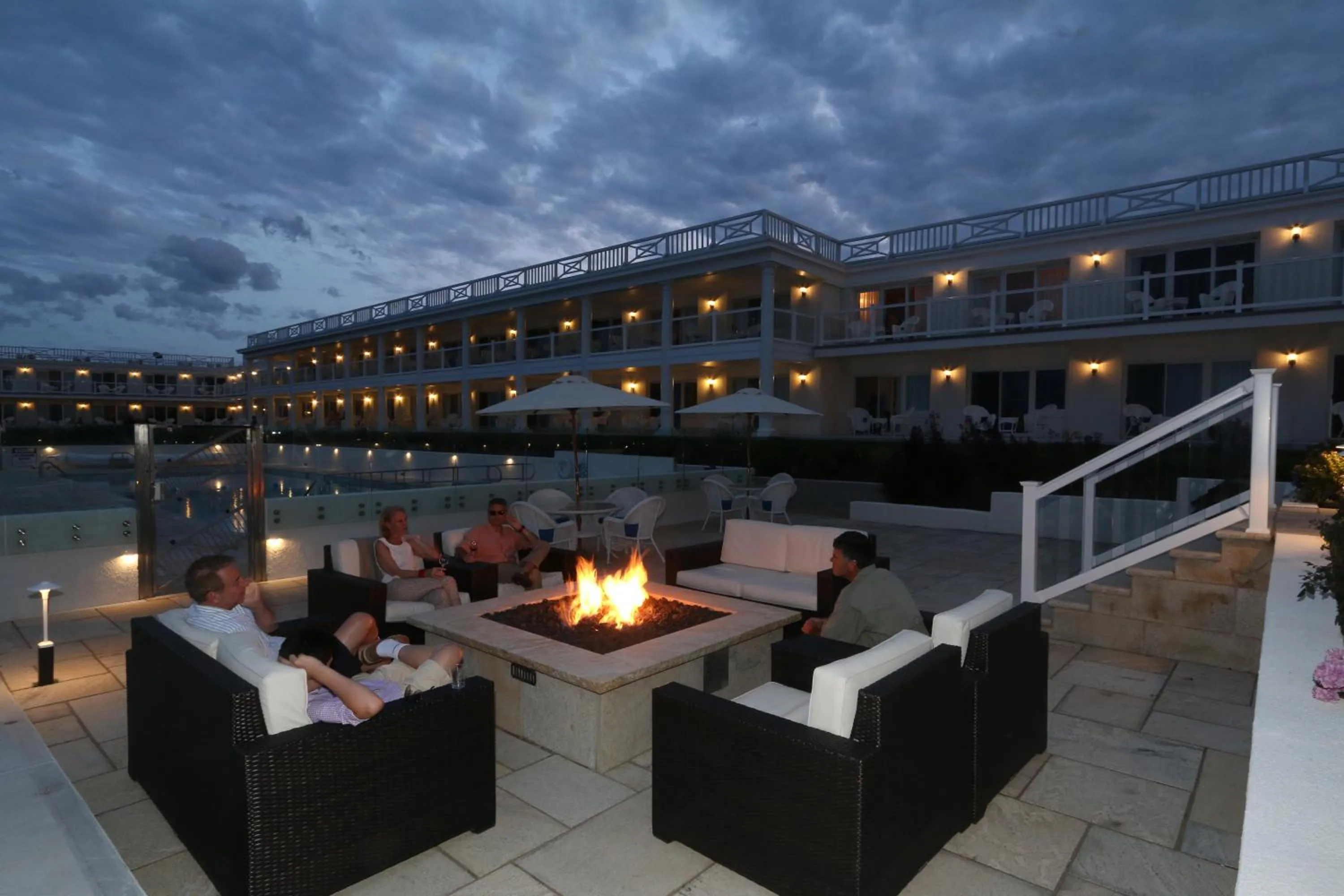 Communal lounge/ TV room in Ocean House Hotel at Bass Rocks