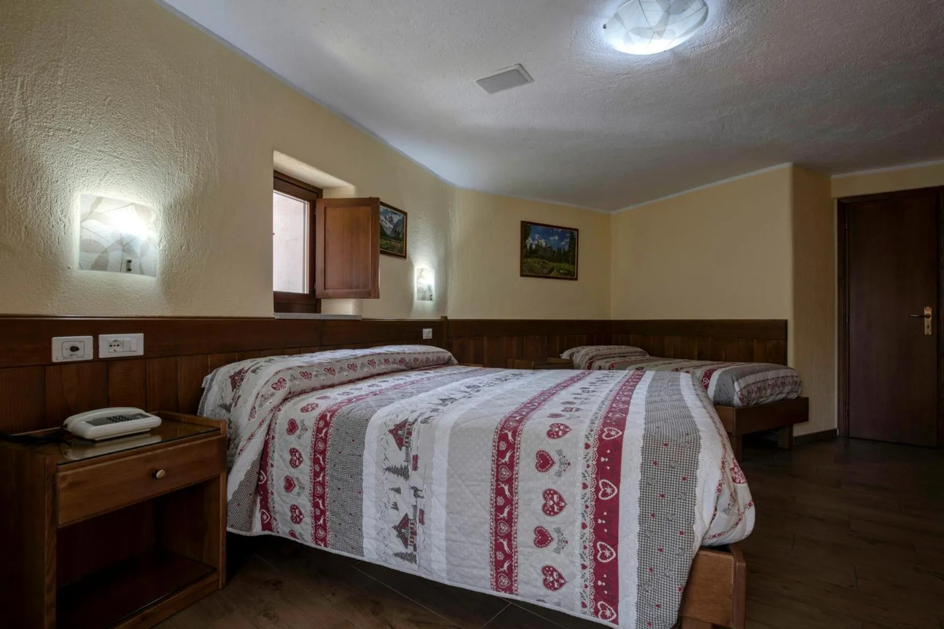 Bed in Hotel Cecchin