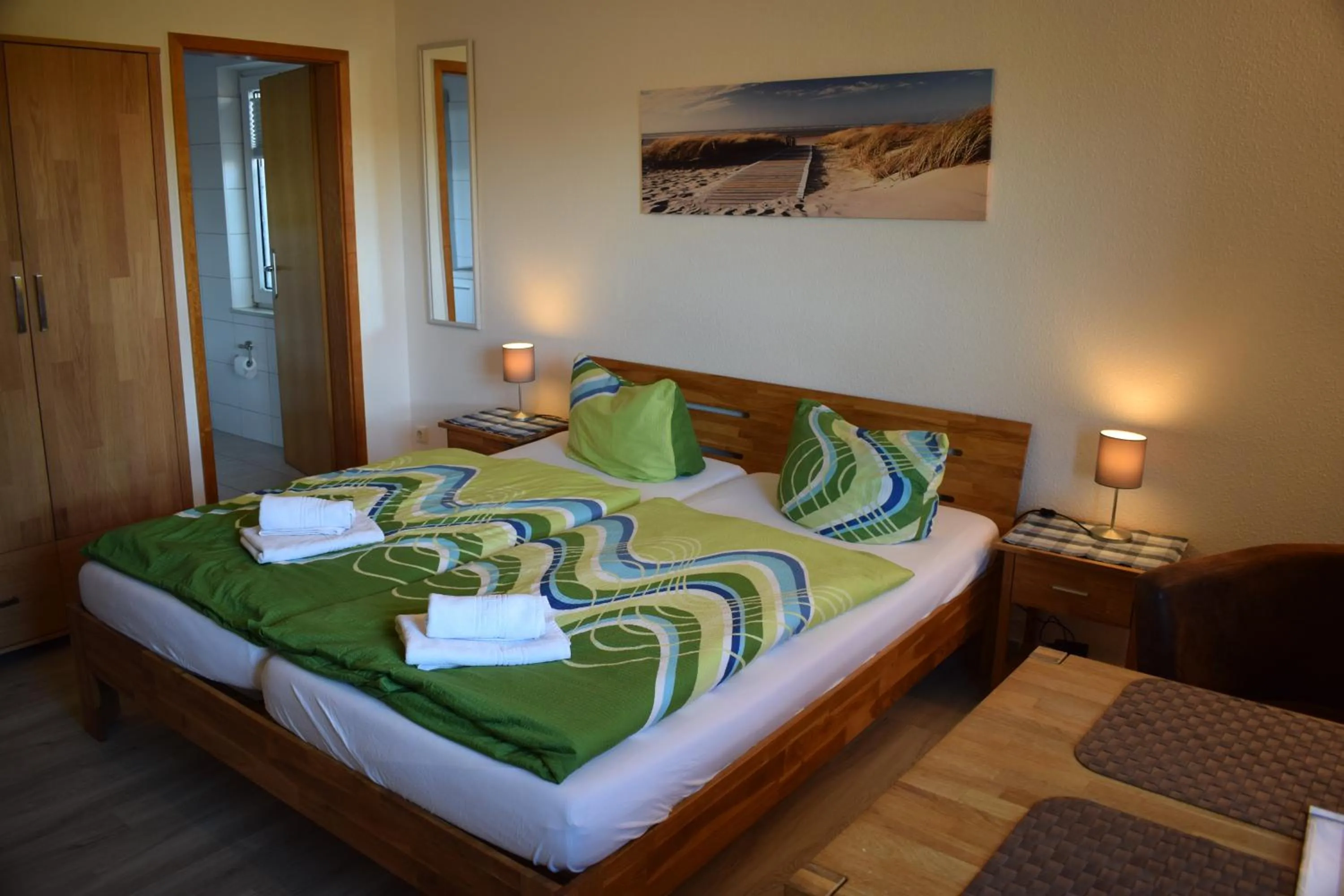 Bed in Hotel Haus am Meer