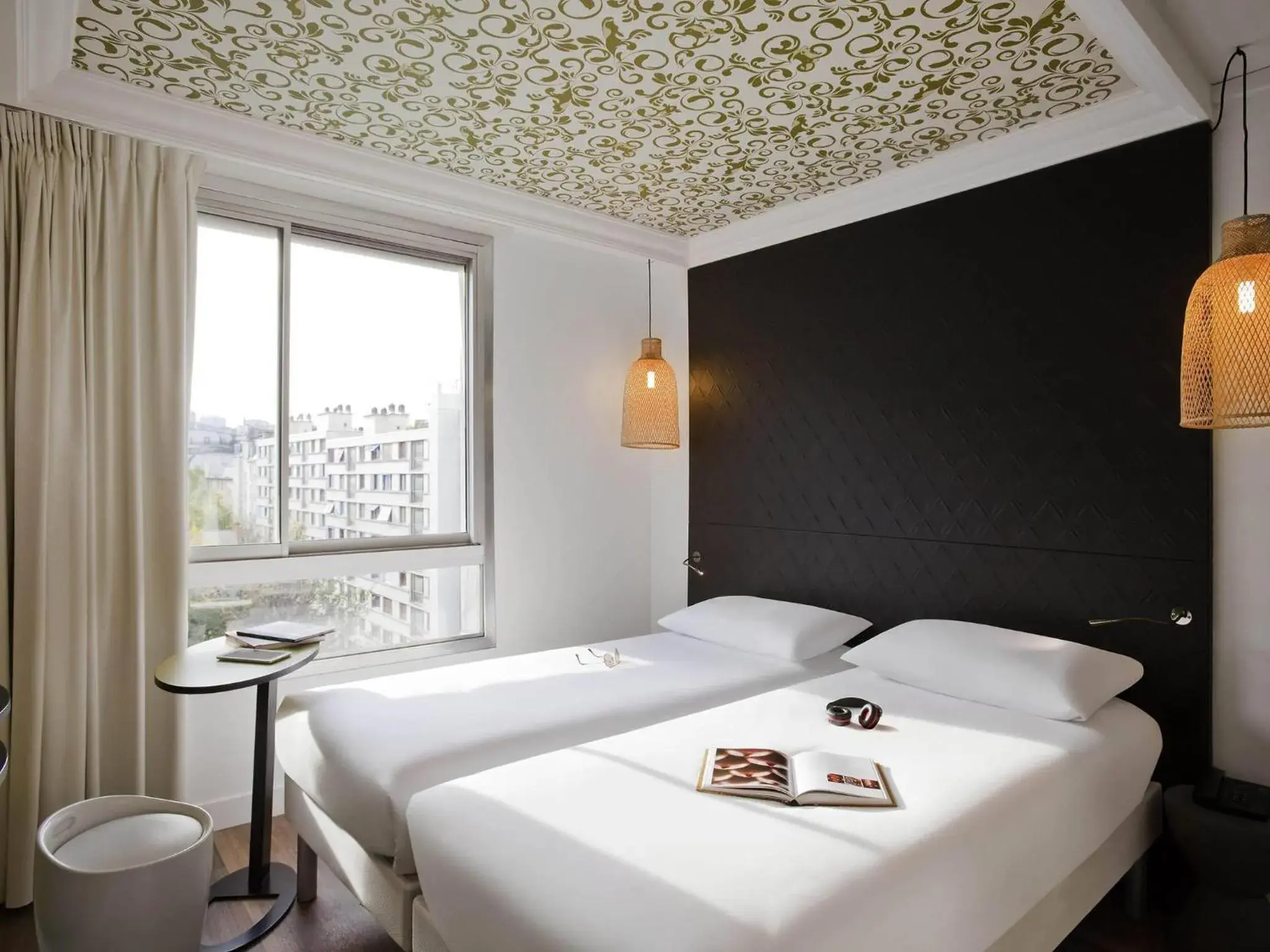Bedroom, Bed in ibis Styles Paris Buttes Chaumont Bedroom, Bed in ibis Styles Paris Buttes Chaumont