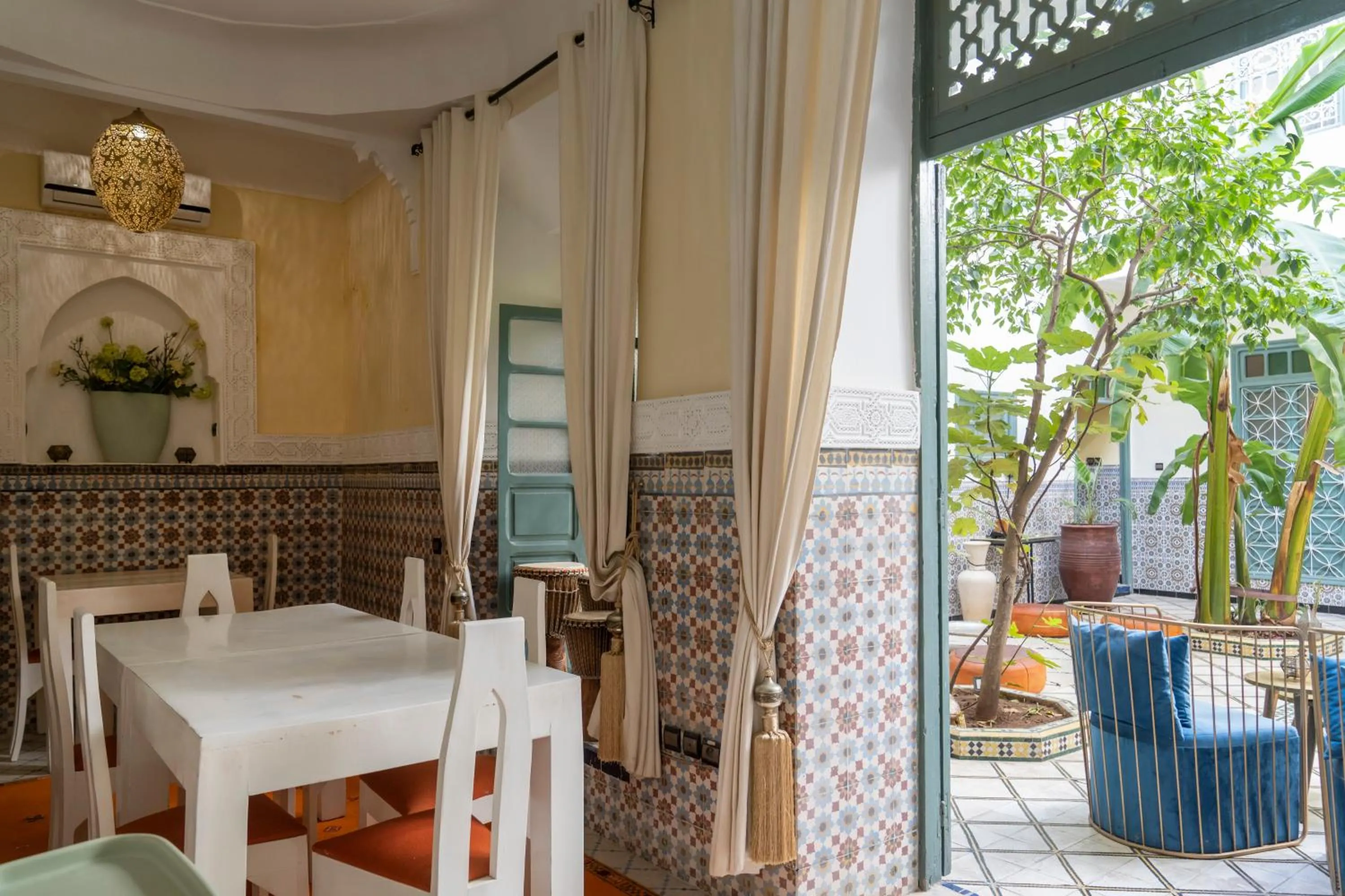 Seating area in Riad Orange