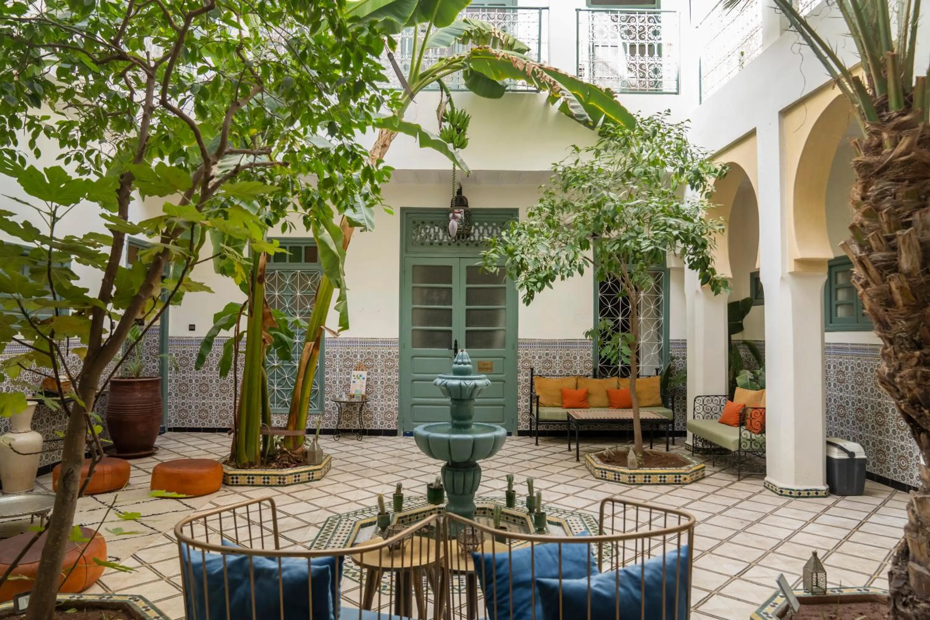 Inner courtyard view in Riad Orange