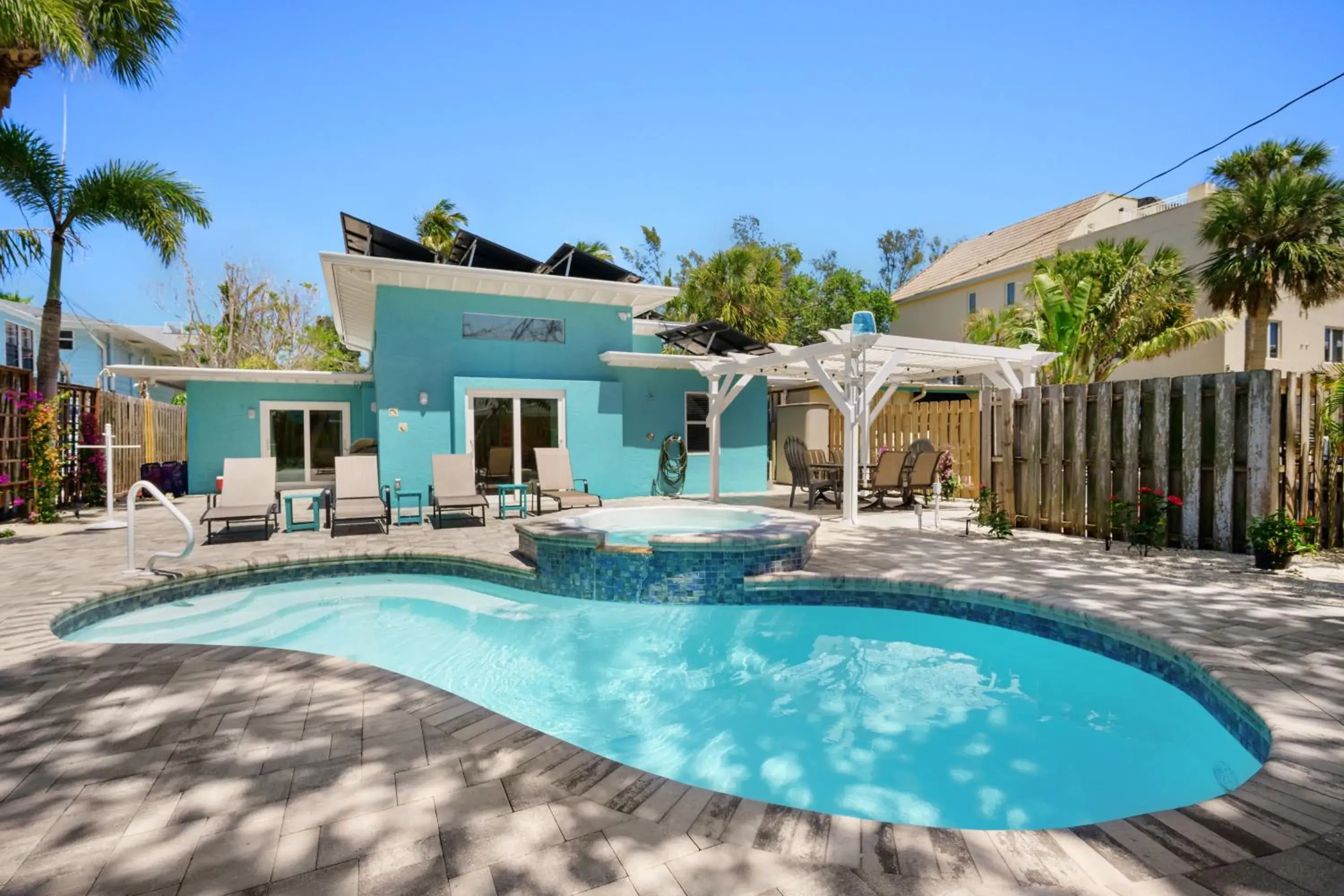 Pool view in The Ringling Beach House Pool view in The Ringling Beach House
