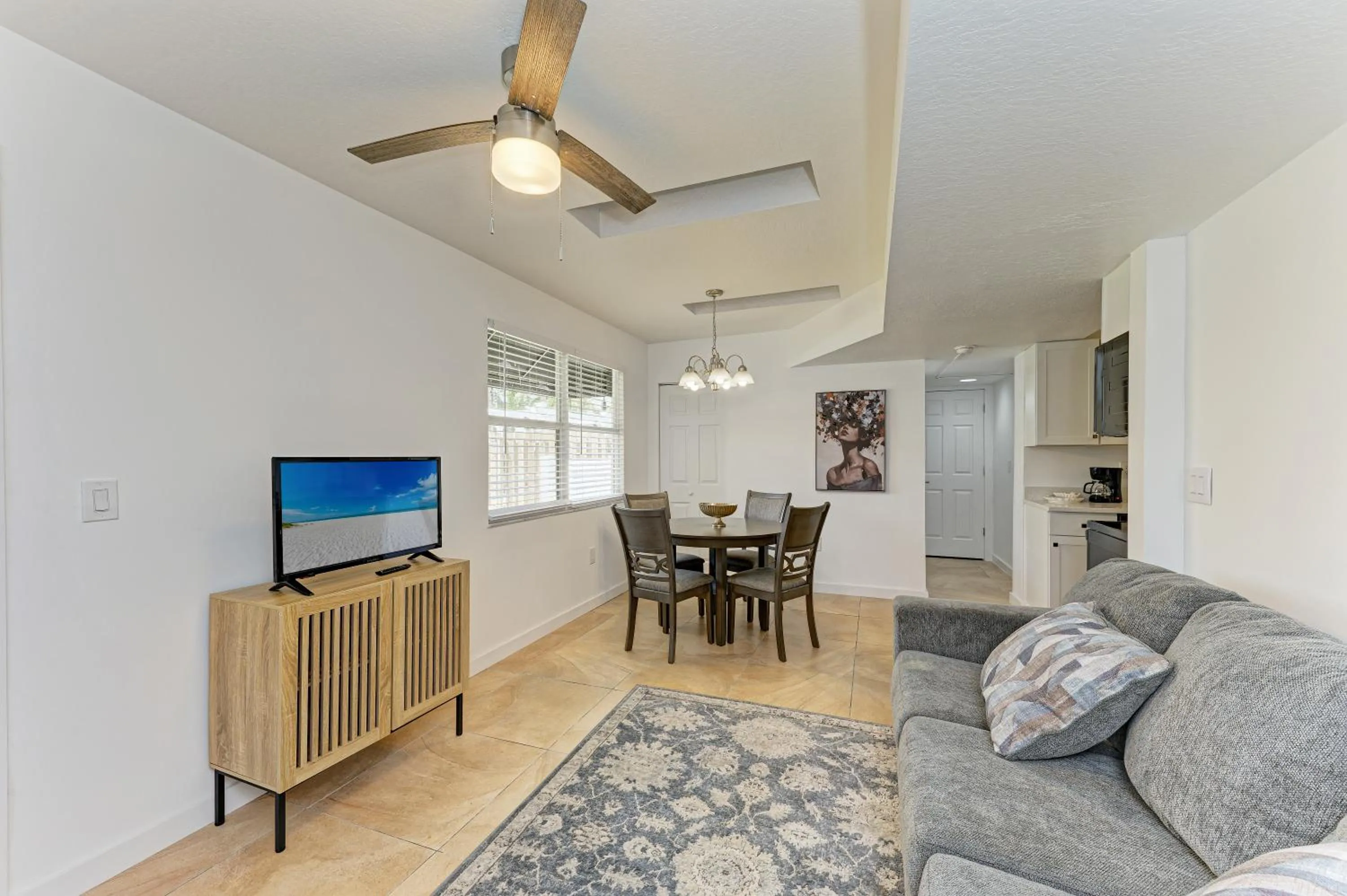 Seating area in The Ringling Beach House